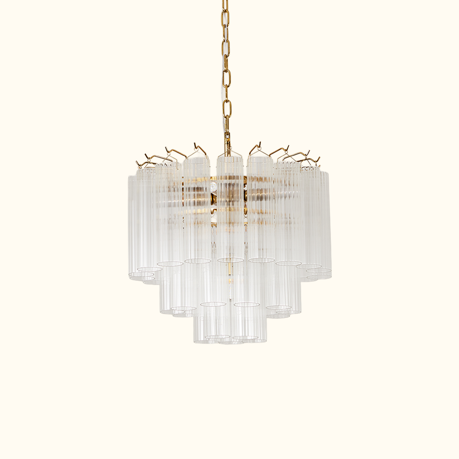 Italian Style Glass Tube Chandelier