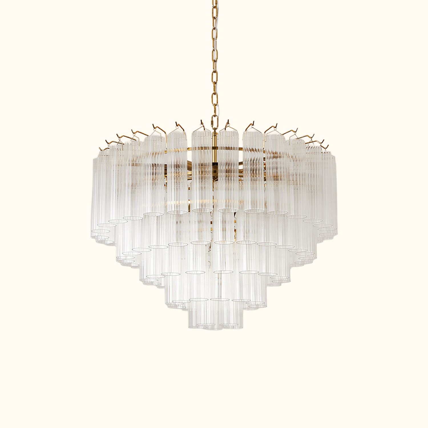Italian Style Glass Tube Chandelier