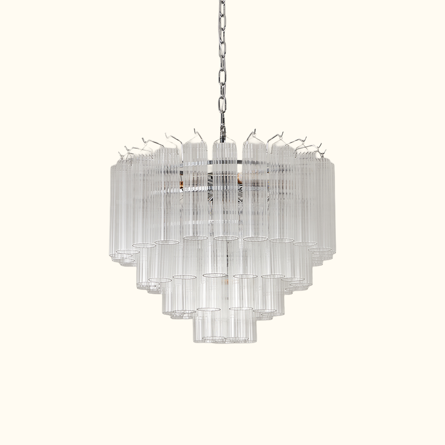 Italian Style Glass Tube Chandelier