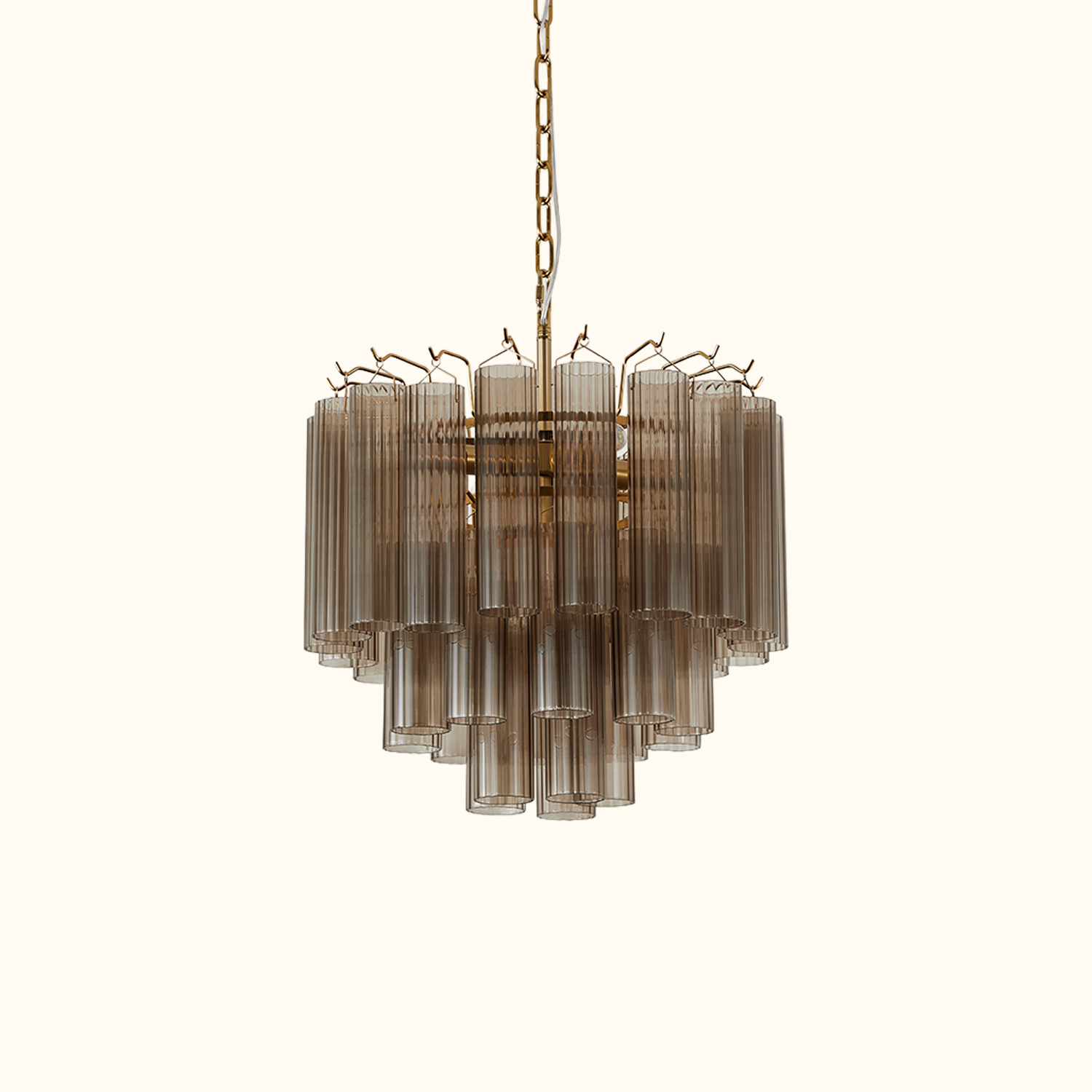 Italian Style Glass Tube Chandelier