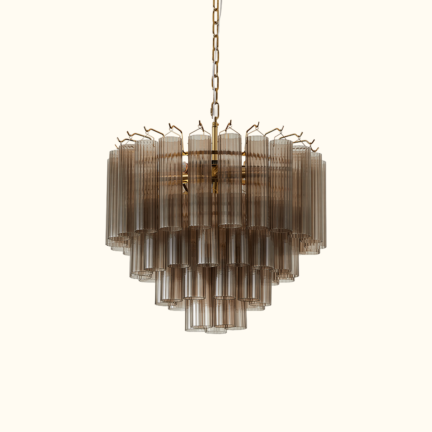 Italian Style Glass Tube Chandelier