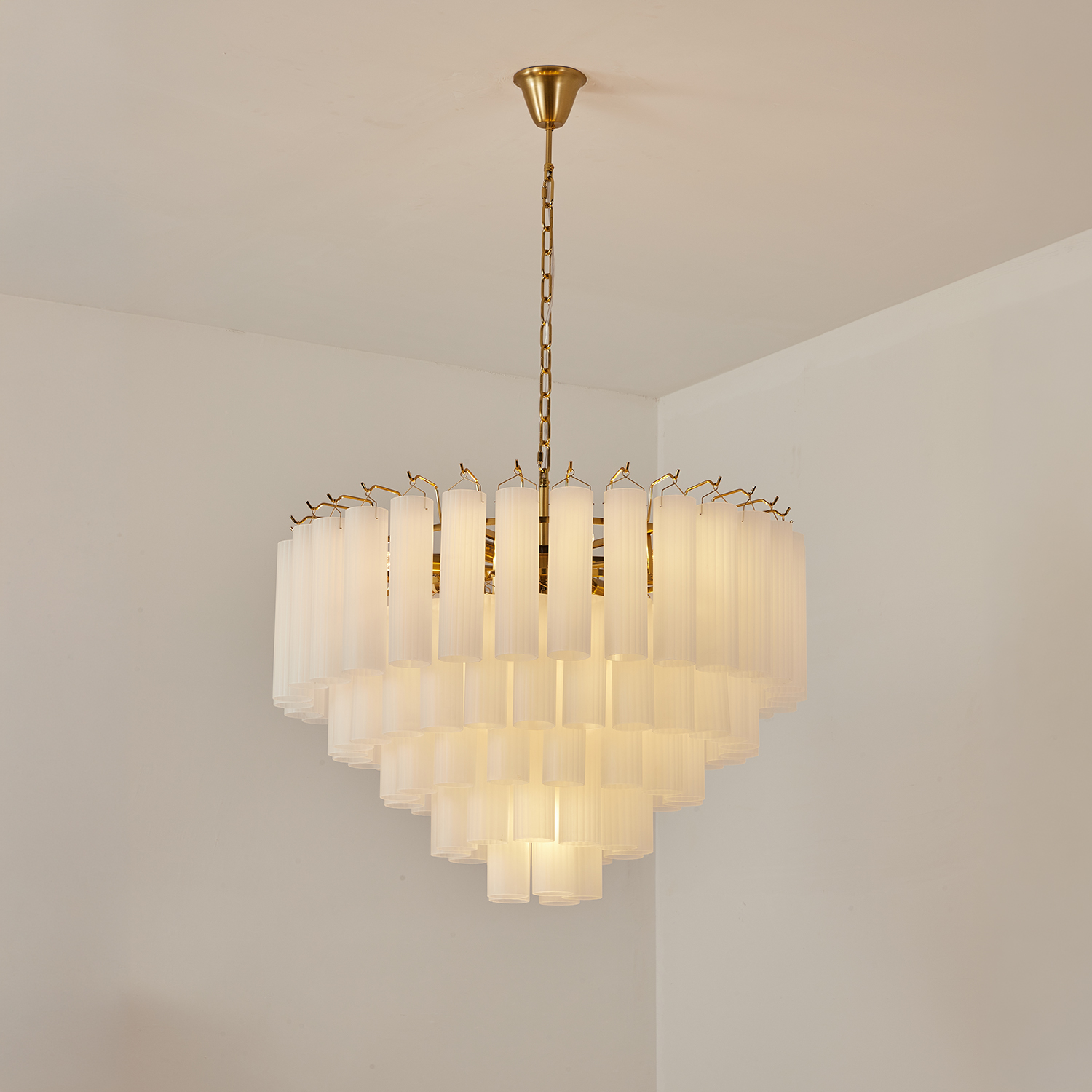 Italian Style Glass Tube Chandelier