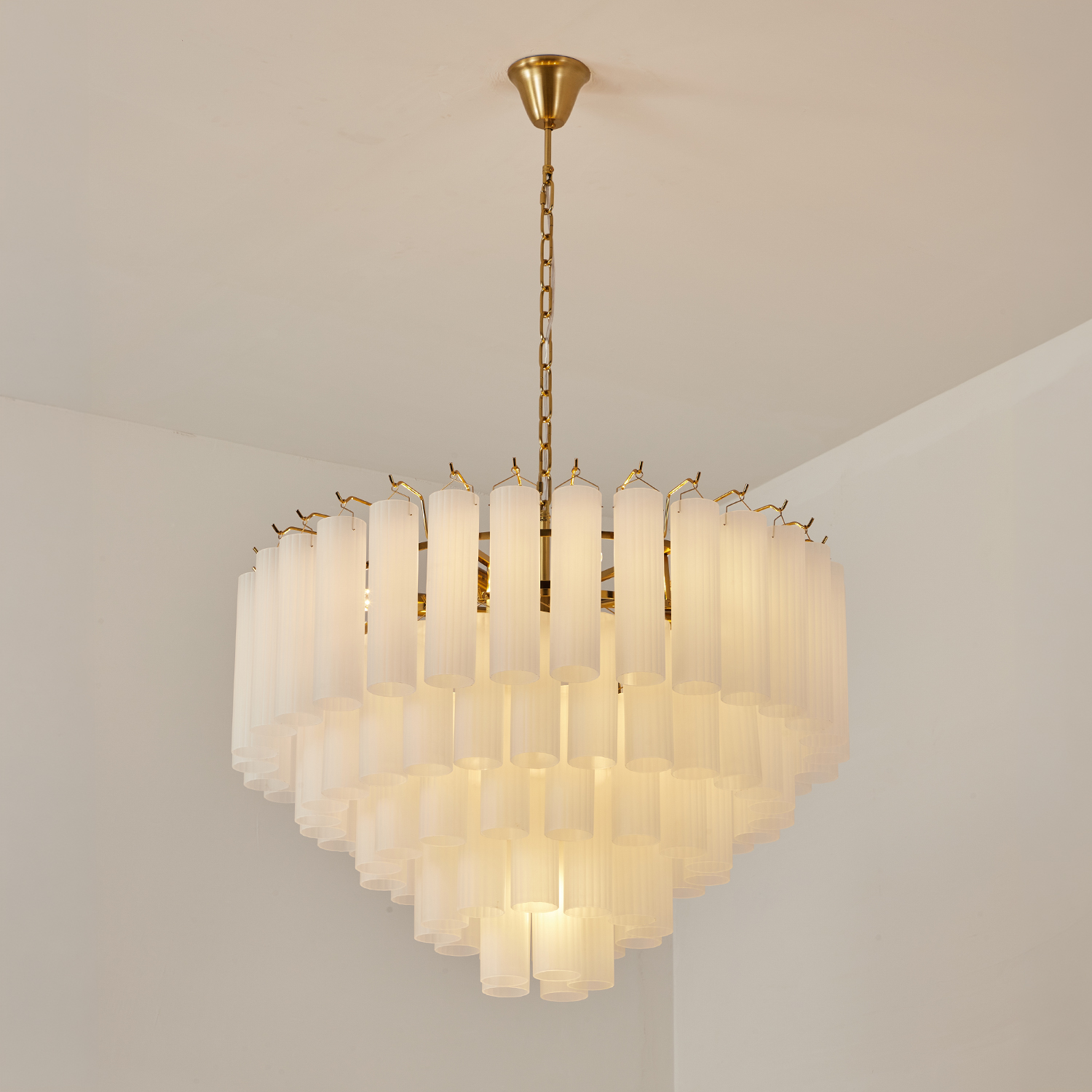 Italian Style Glass Tube Chandelier