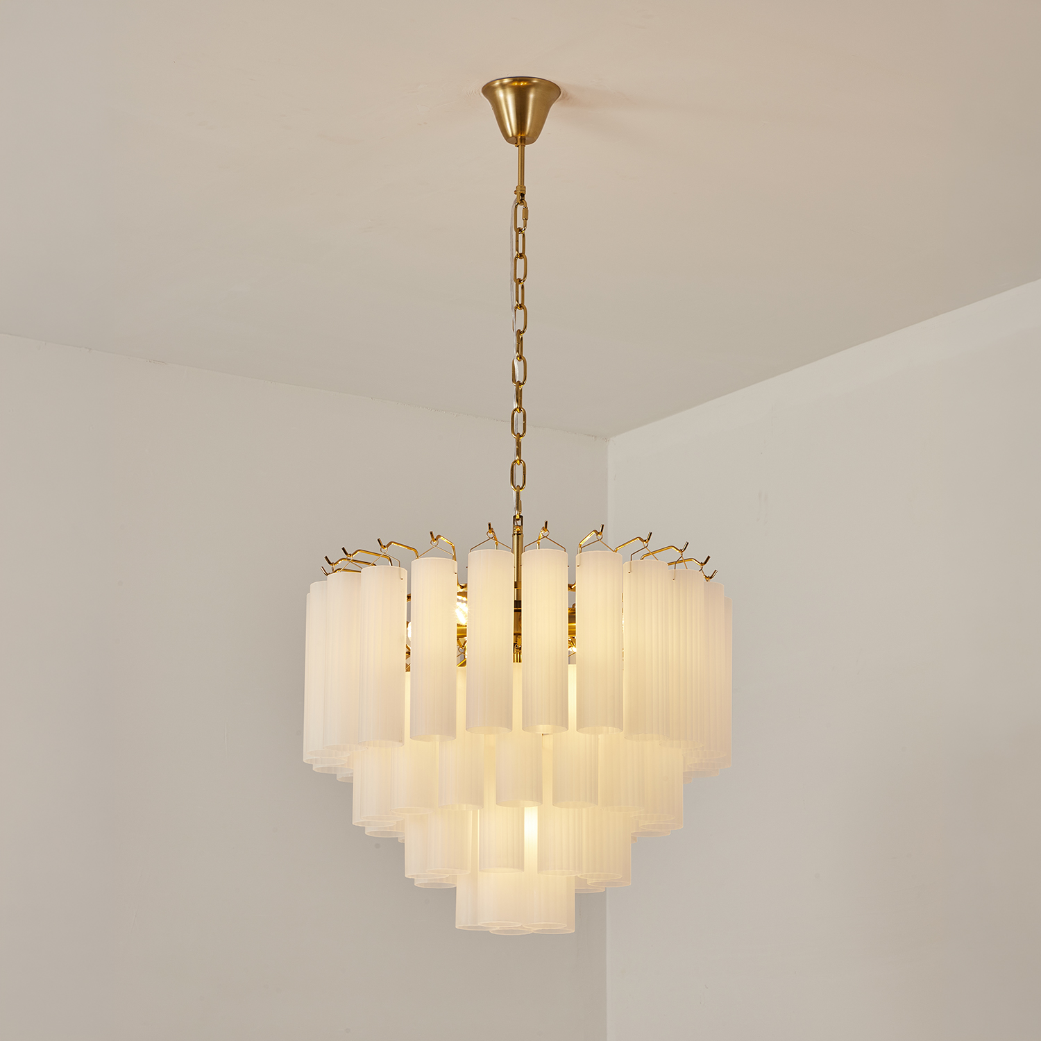 Italian Style Glass Tube Chandelier
