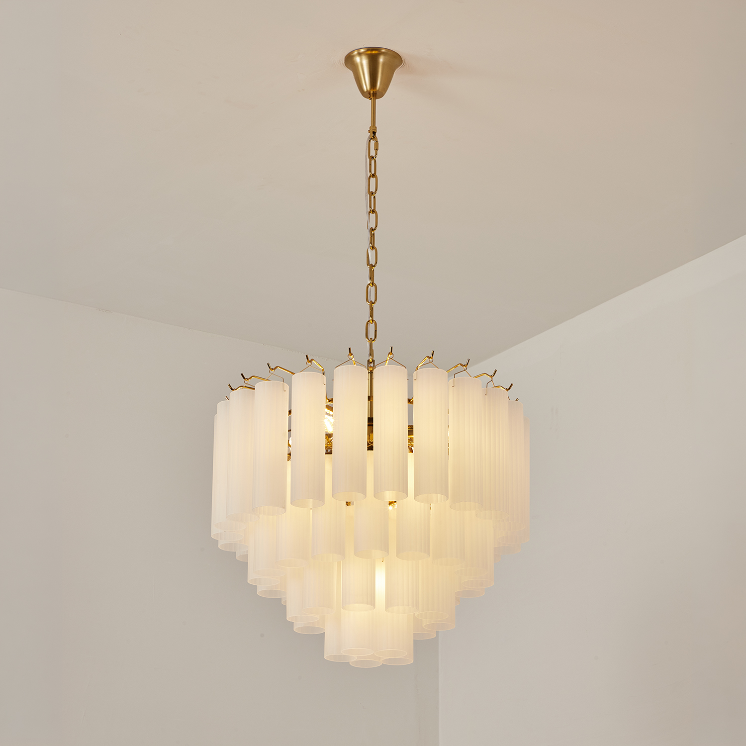 Italian Style Glass Tube Chandelier