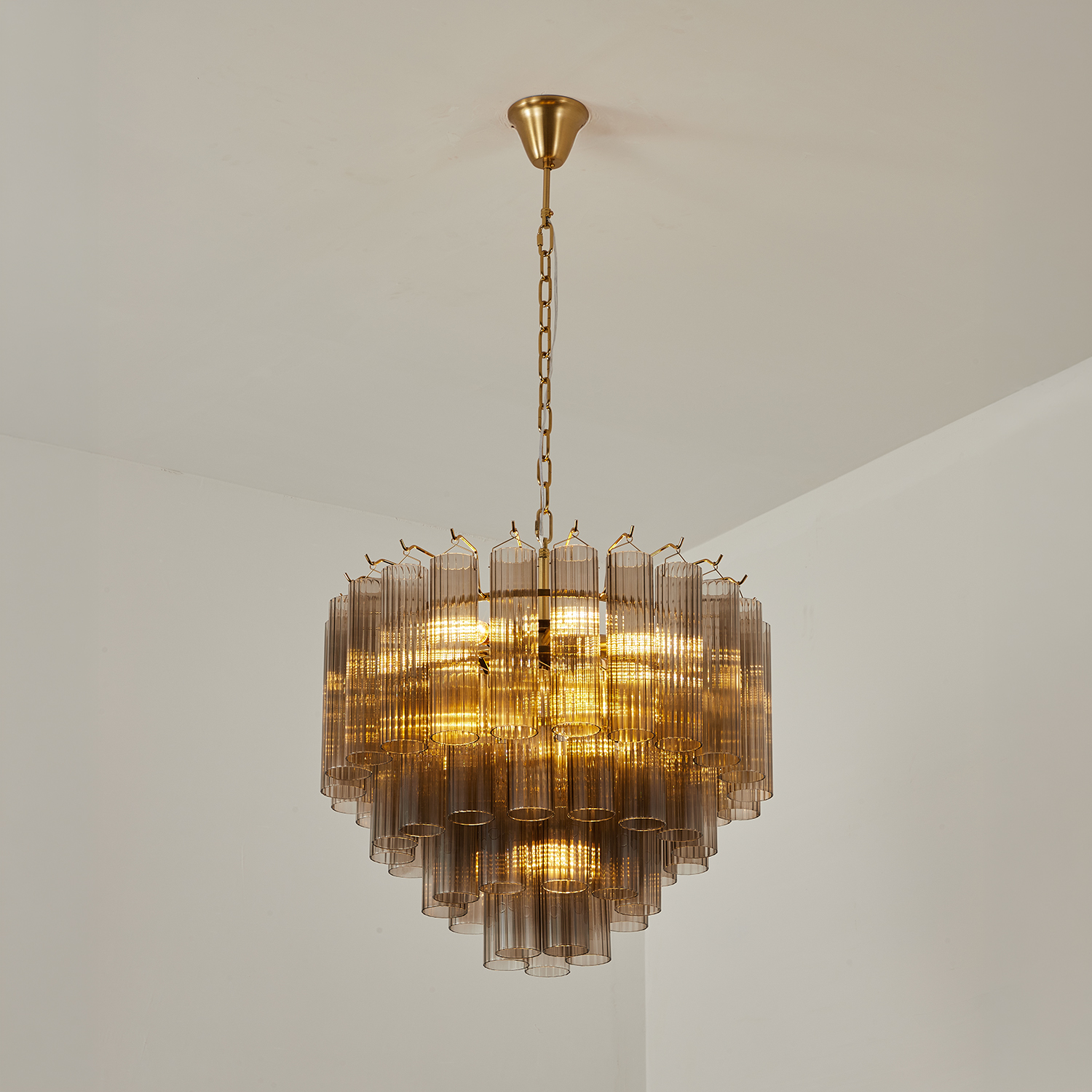 Italian Style Glass Tube Chandelier