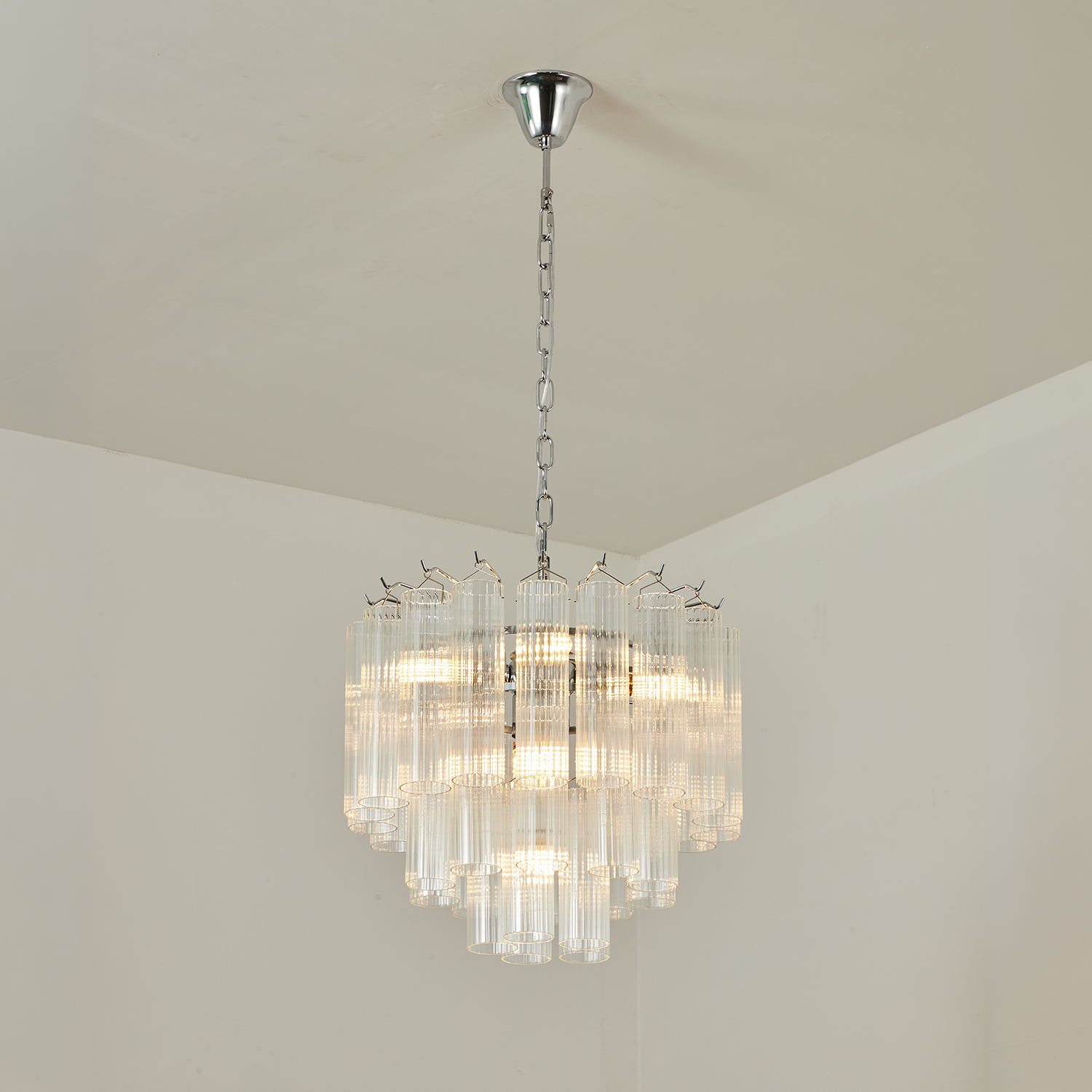 Italian Style Glass Tube Chandelier