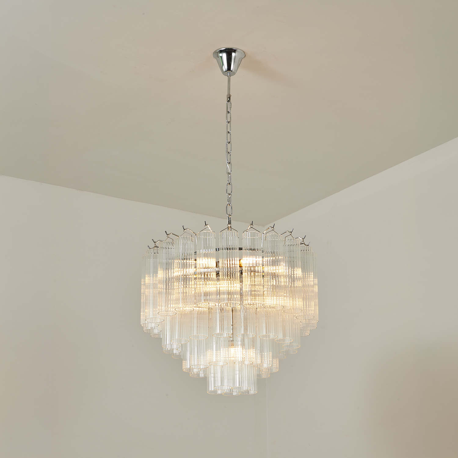 Italian Style Glass Tube Chandelier