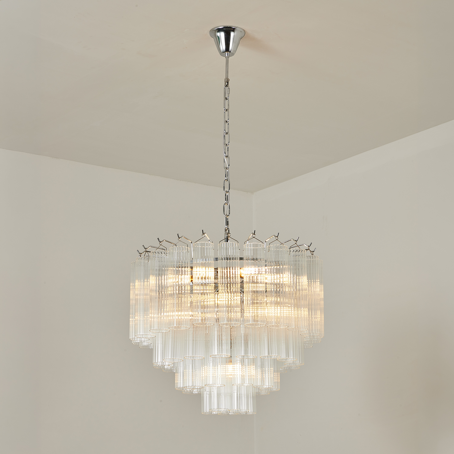 Italian Style Glass Tube Chandelier