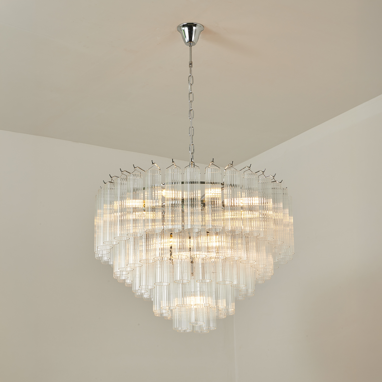 Italian Style Glass Tube Chandelier