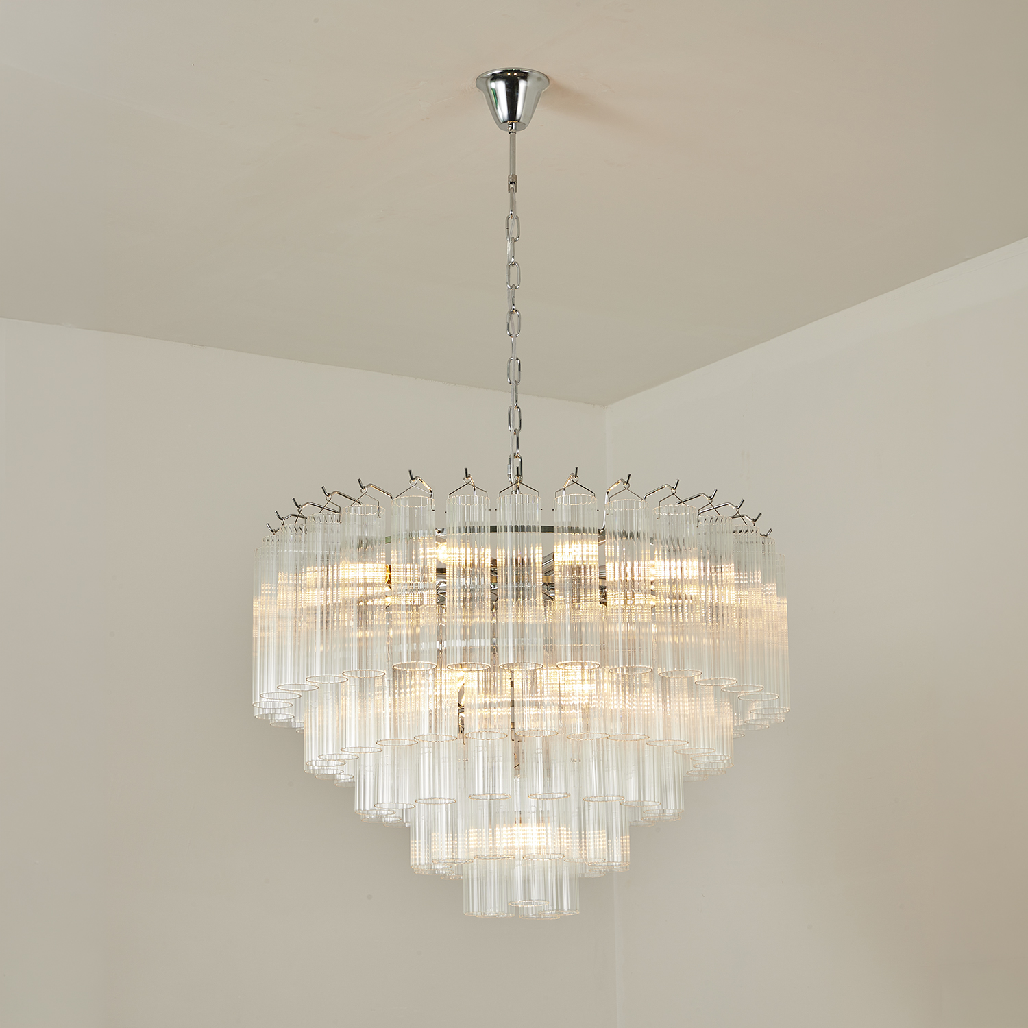 Italian Style Glass Tube Chandelier