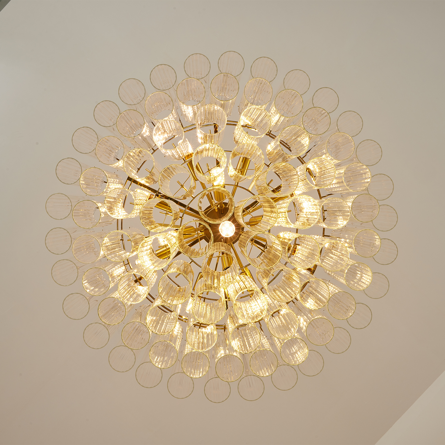 Italian Style Glass Tube Chandelier