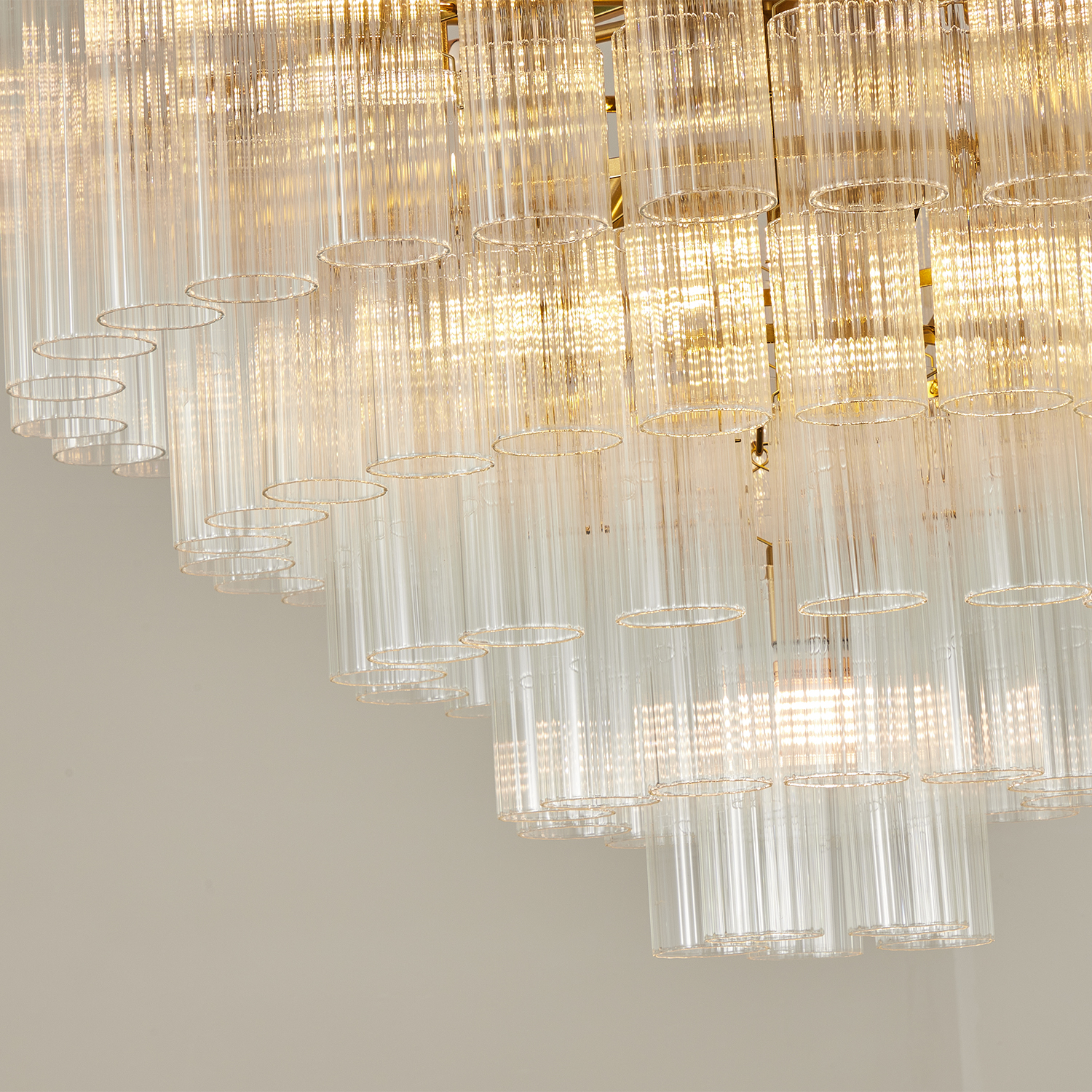 Italian Style Glass Tube Chandelier