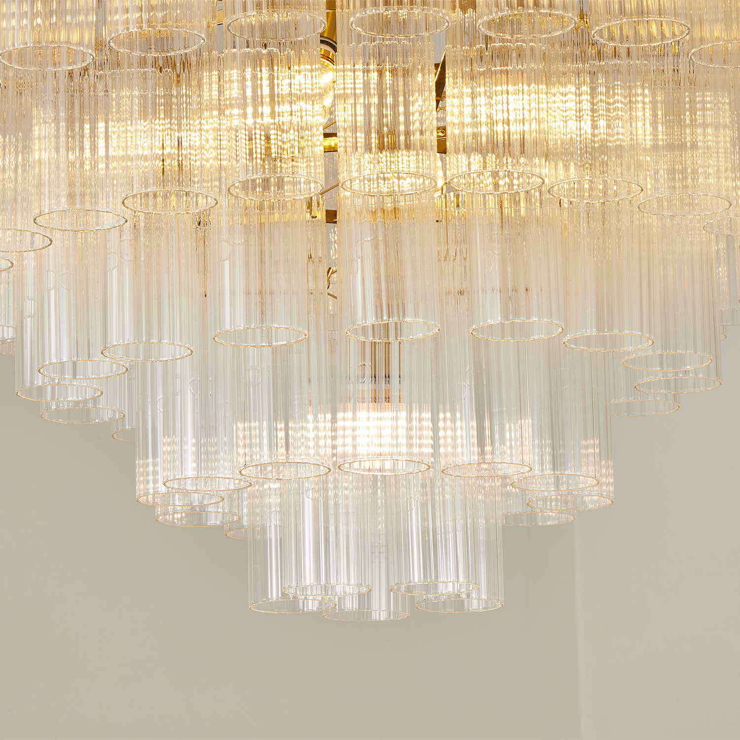 Italian Style Glass Tube Chandelier