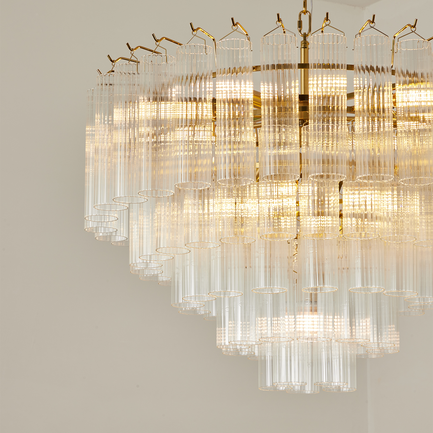 Italian Style Glass Tube Chandelier