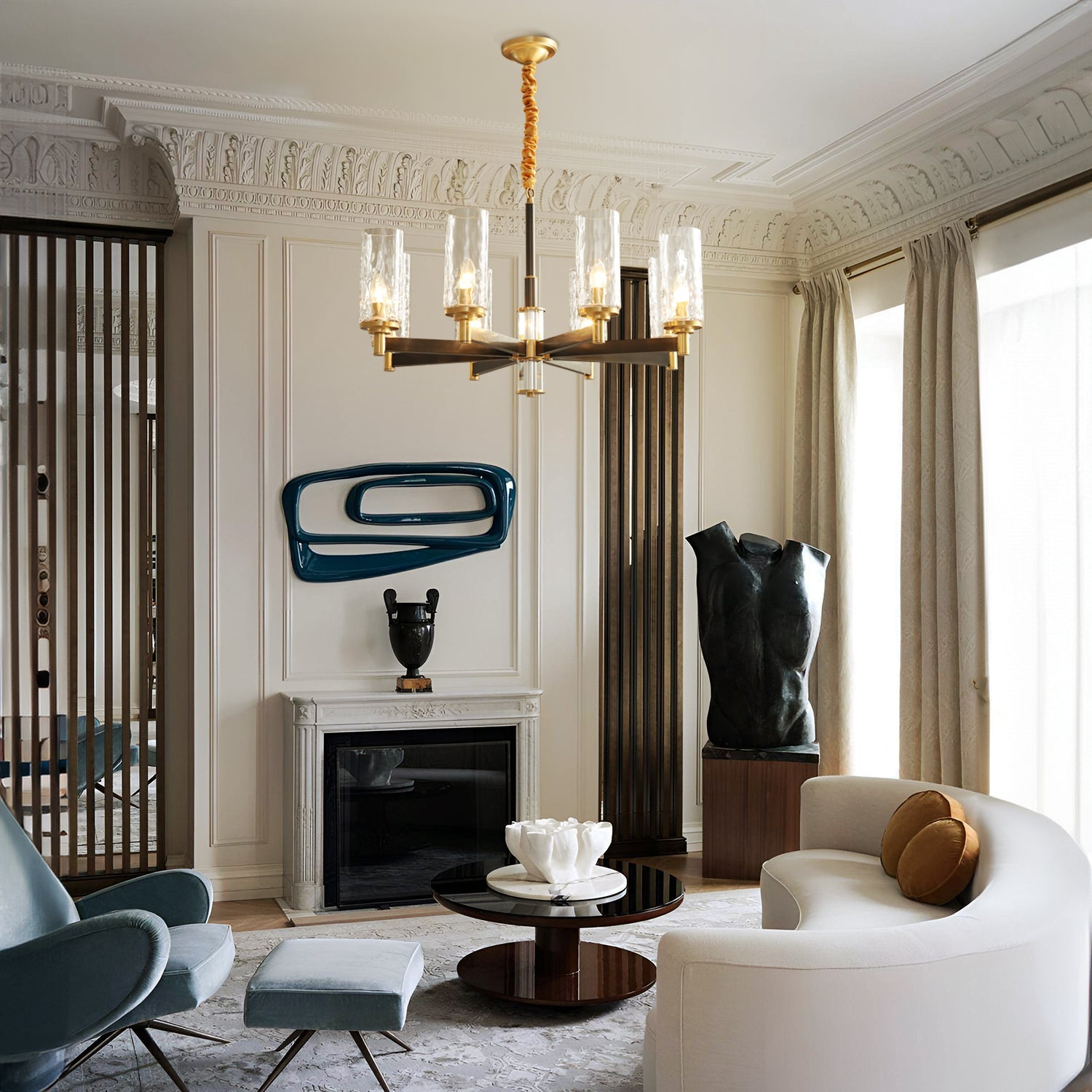 Liaison_Brass_Chandelier_Visual_Comfort's_0003