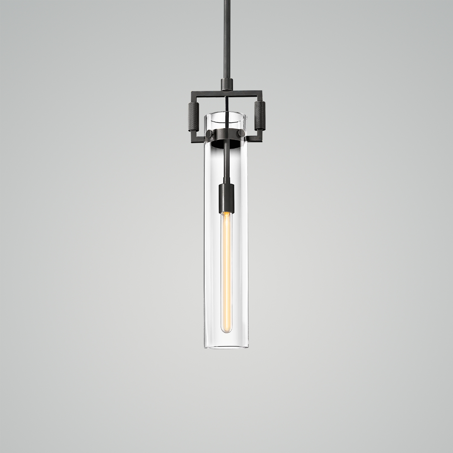 Machinist Glass Cylinder Pendant Light