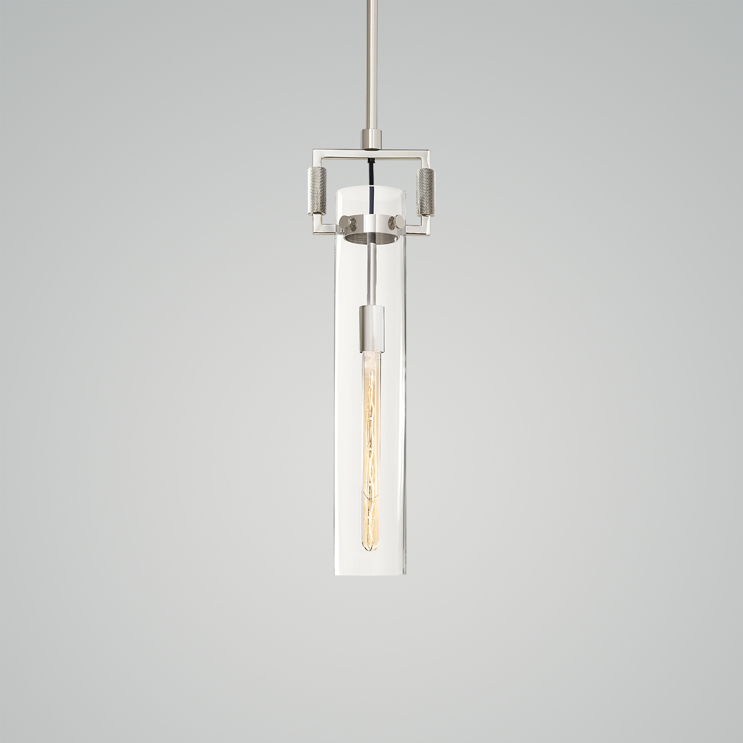 Machinist Glass Cylinder Pendant Light