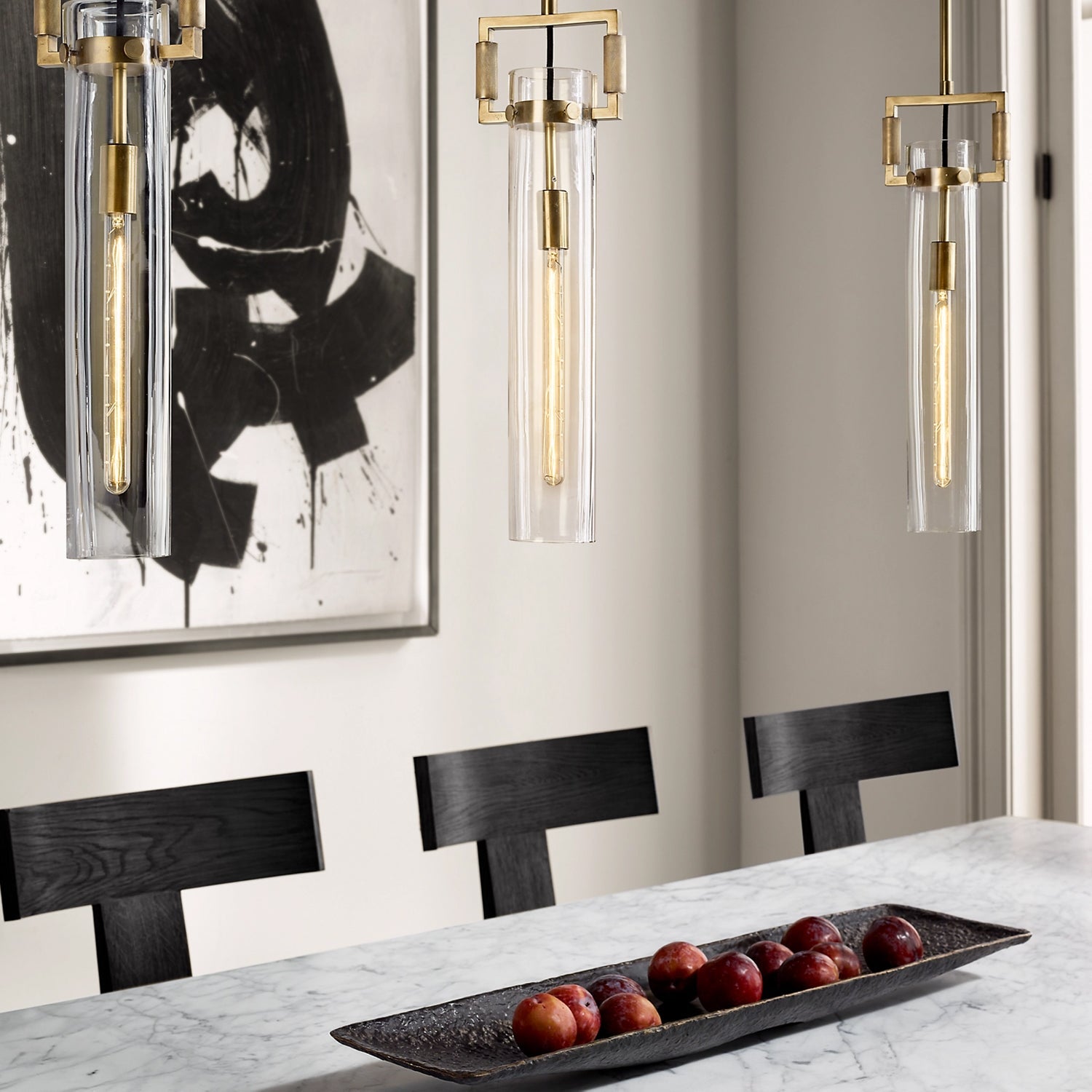 Machinist Glass Cylinder Pendant Light