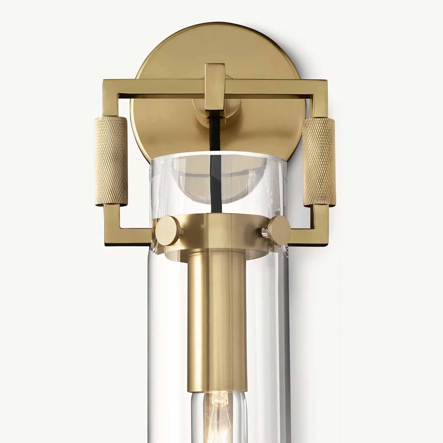 Machinist Glass Cylinder Sconce