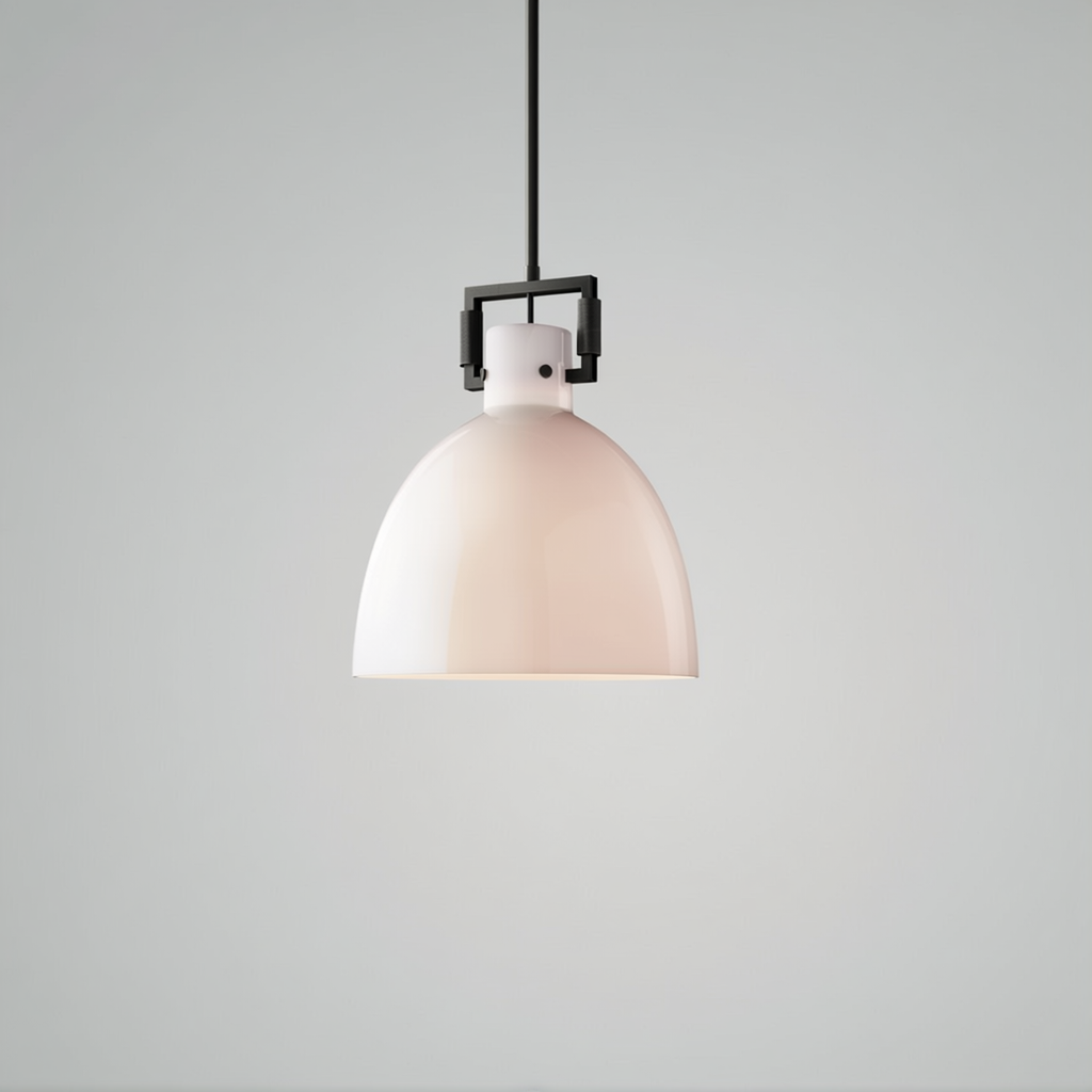 Machinist Milk Glass Cloche Pendant Light （改图）