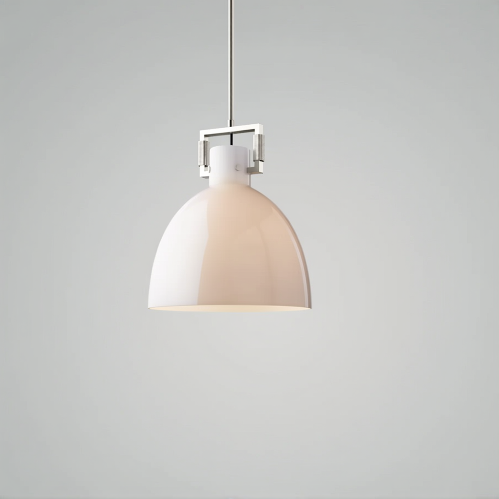 Machinist Milk Glass Cloche Pendant Light （改图）