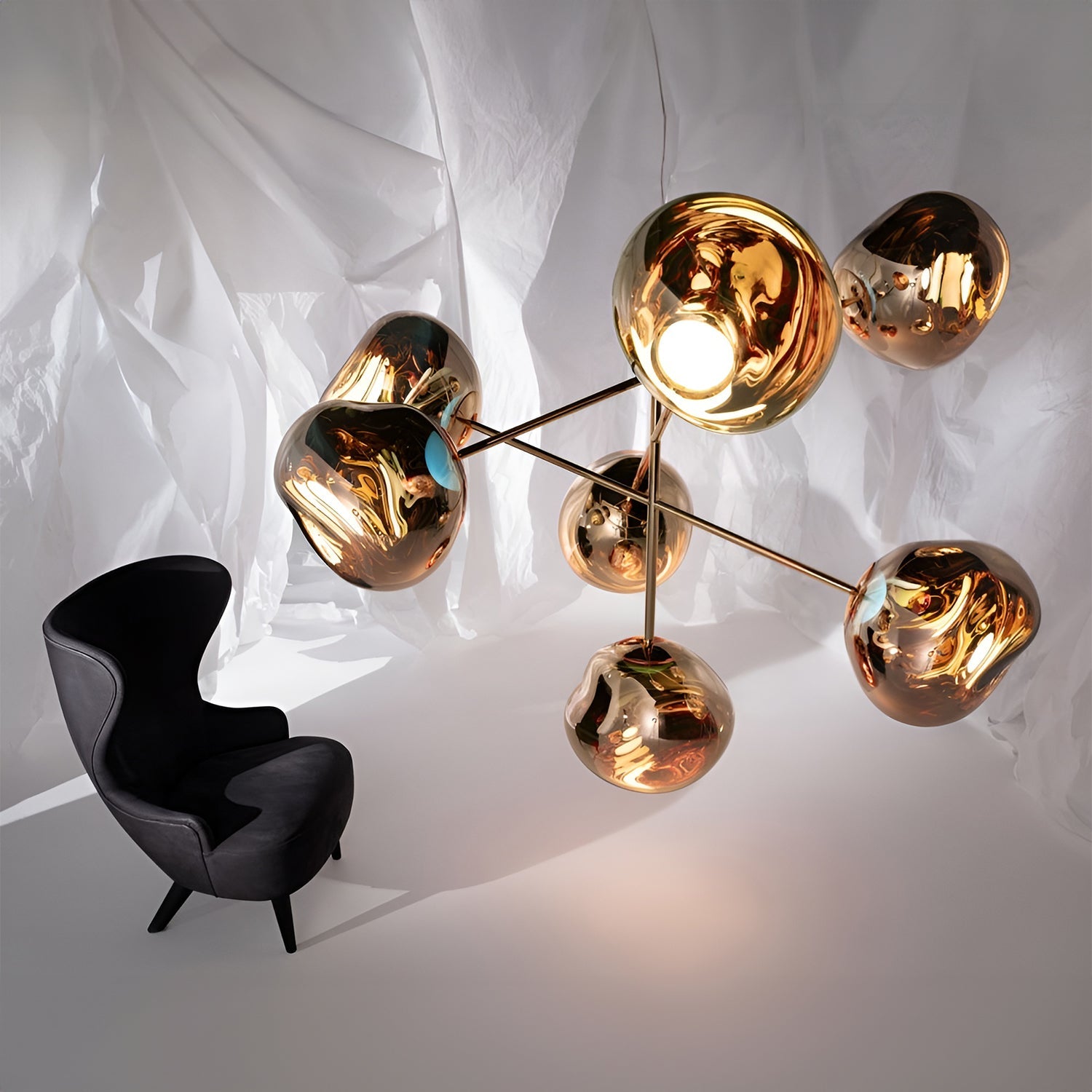 Melt LED Chandelier Chrome Large