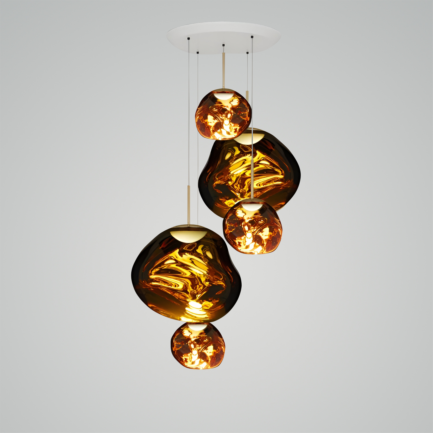 Melt Mini LED Smoke Round Pendant System