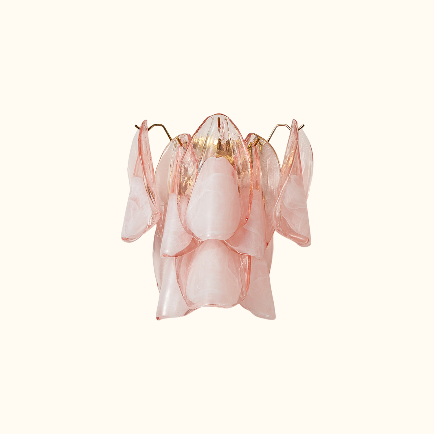 Modern Murano Style Petal Glass Wall Sconce