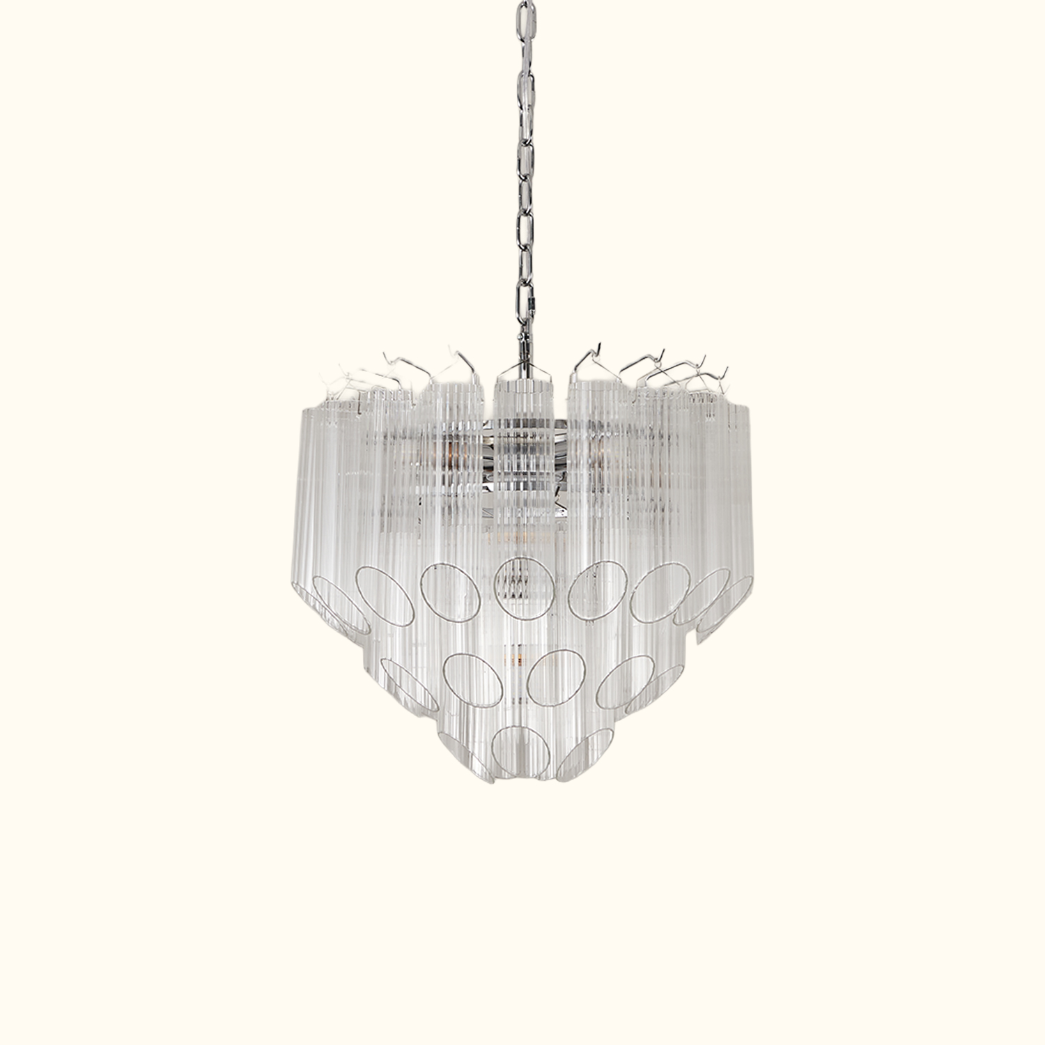 Modern Round Glass Tube Chandelier
