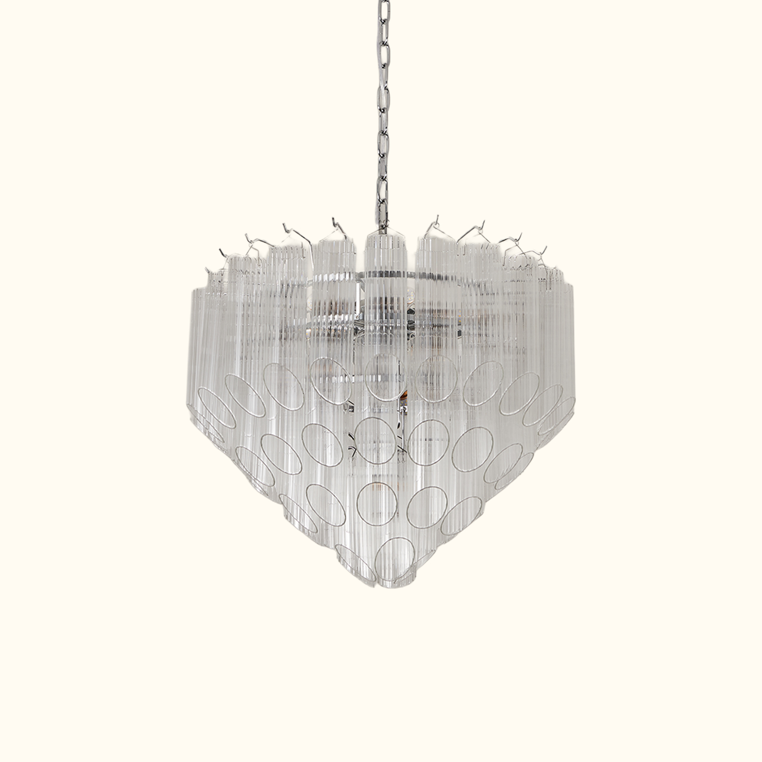 Modern Round Glass Tube Chandelier