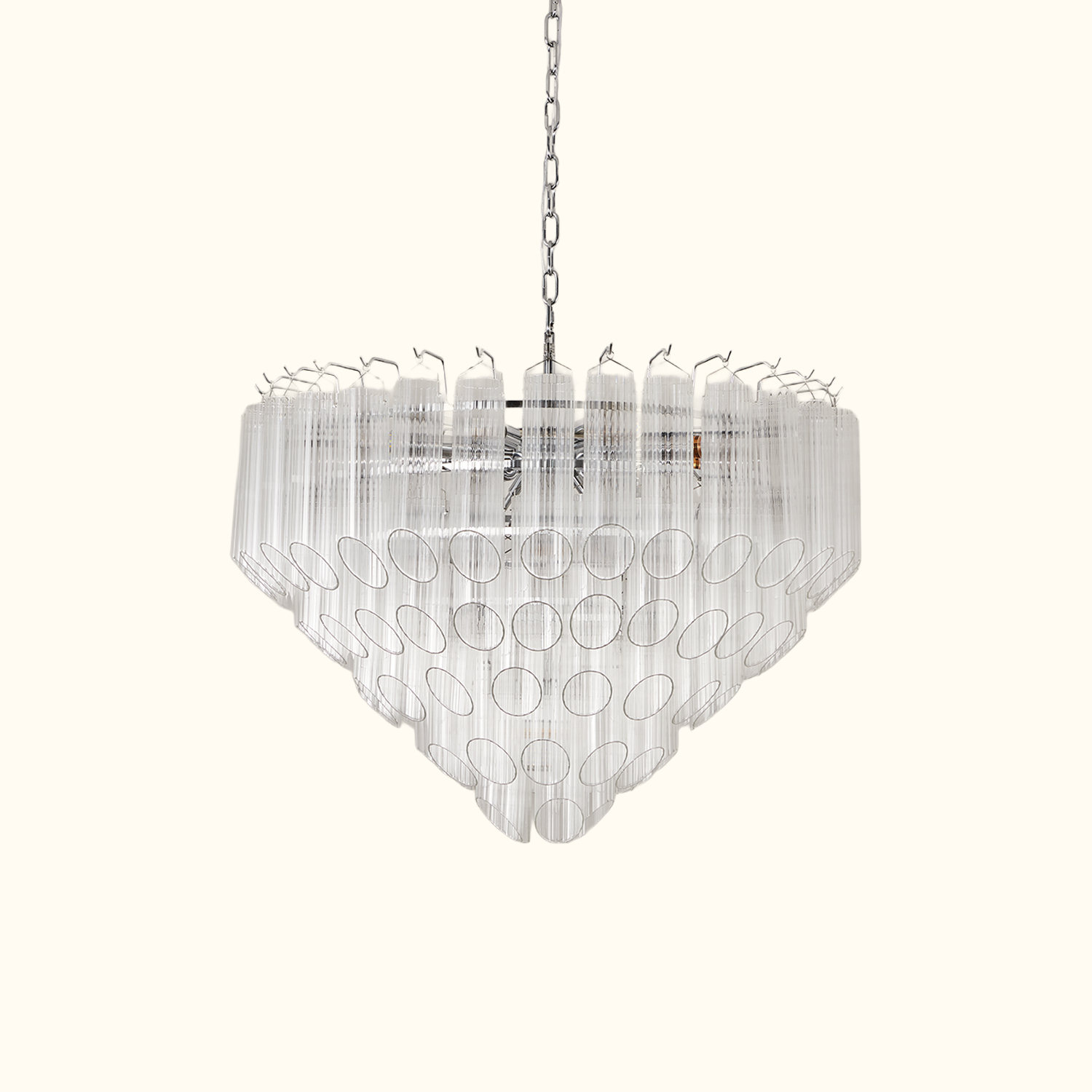 Modern Round Glass Tube Chandelier