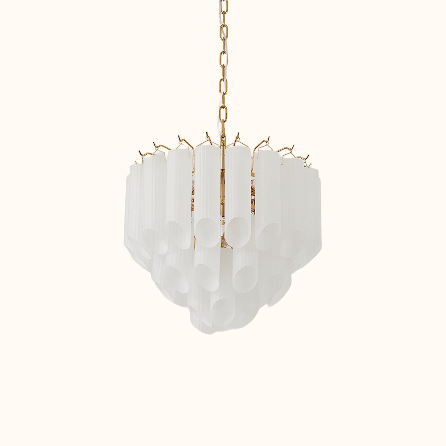 Modern Round Glass Tube Chandelier