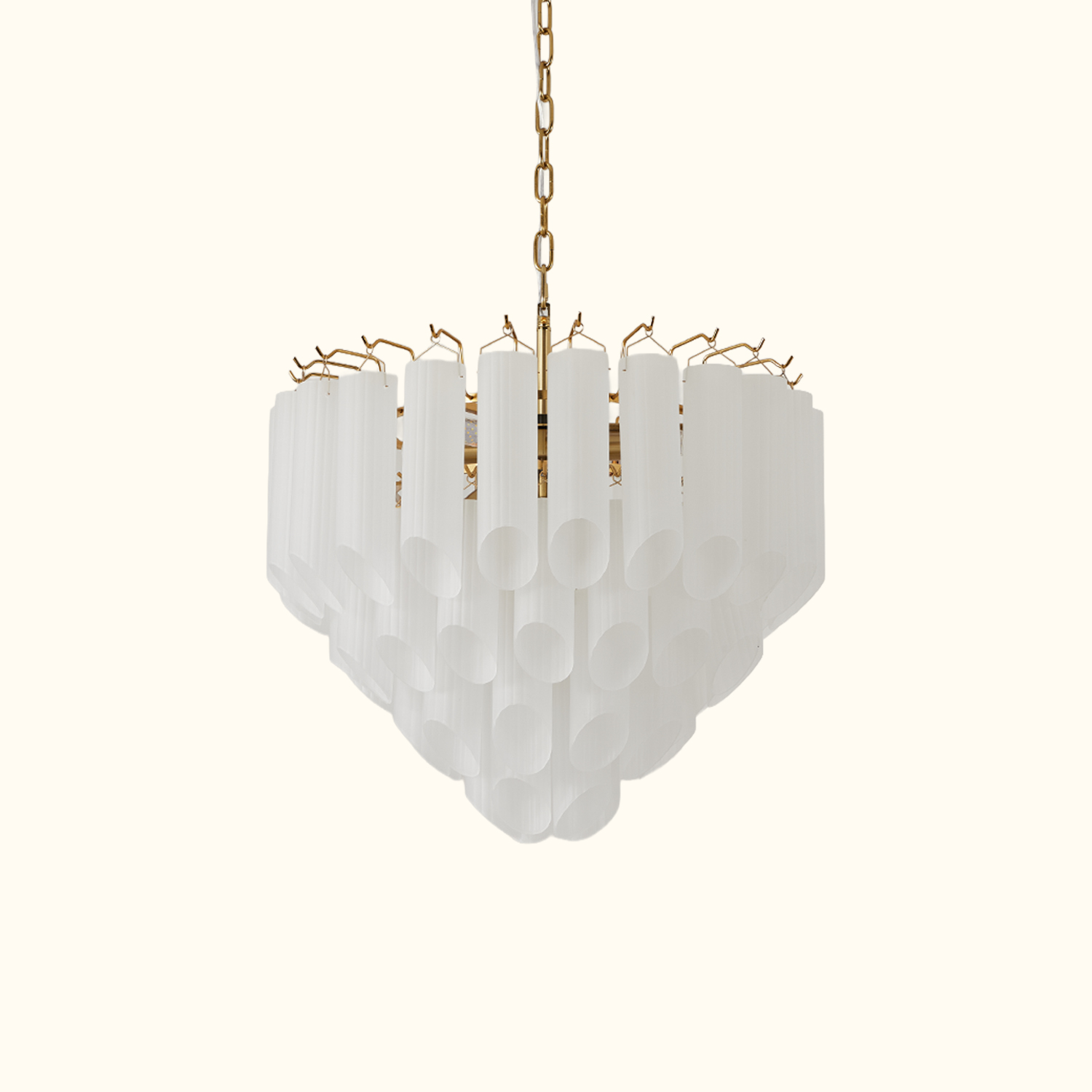 Modern Round Glass Tube Chandelier