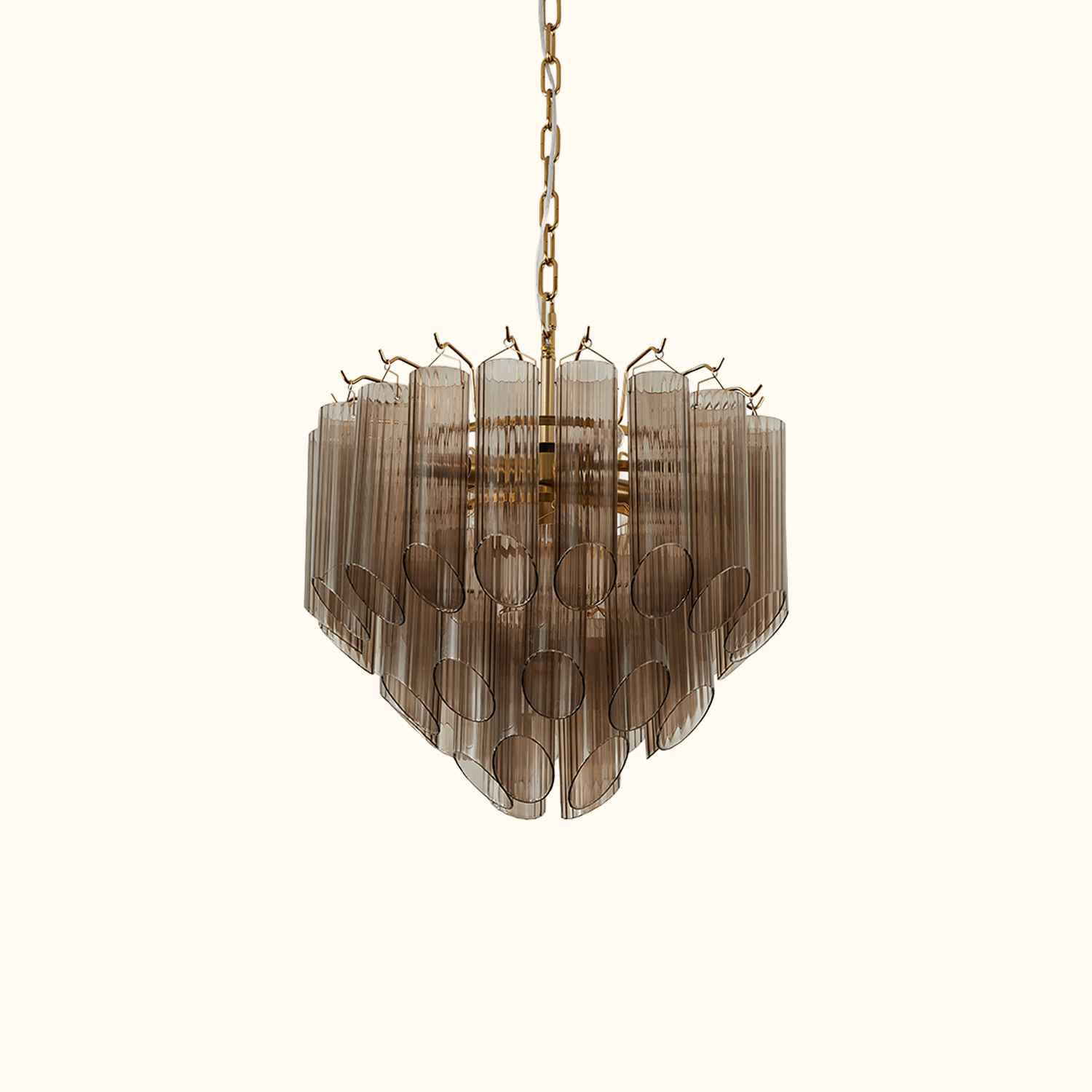 Modern Round Glass Tube Chandelier
