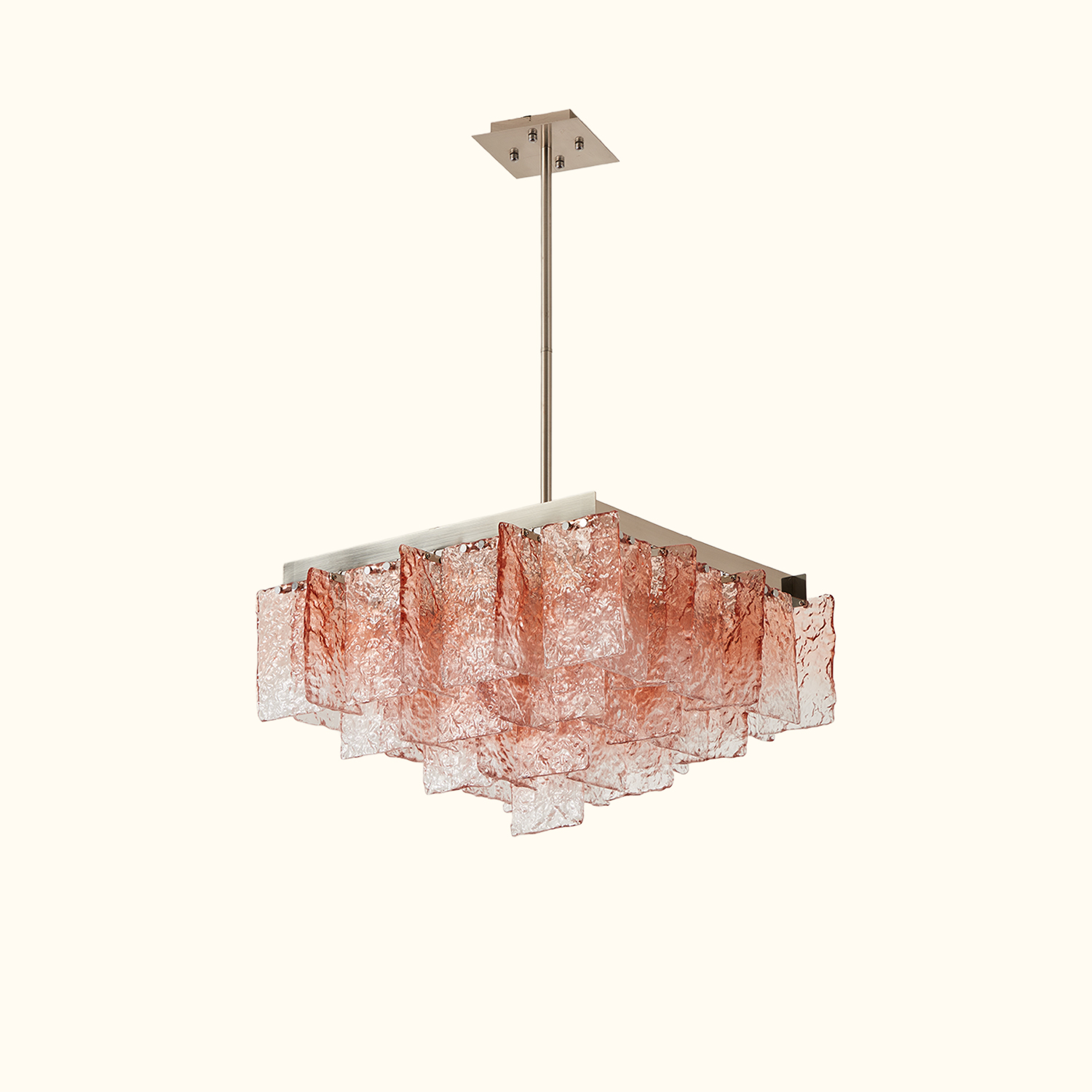 Monumental Interlocking Glass Chandelier