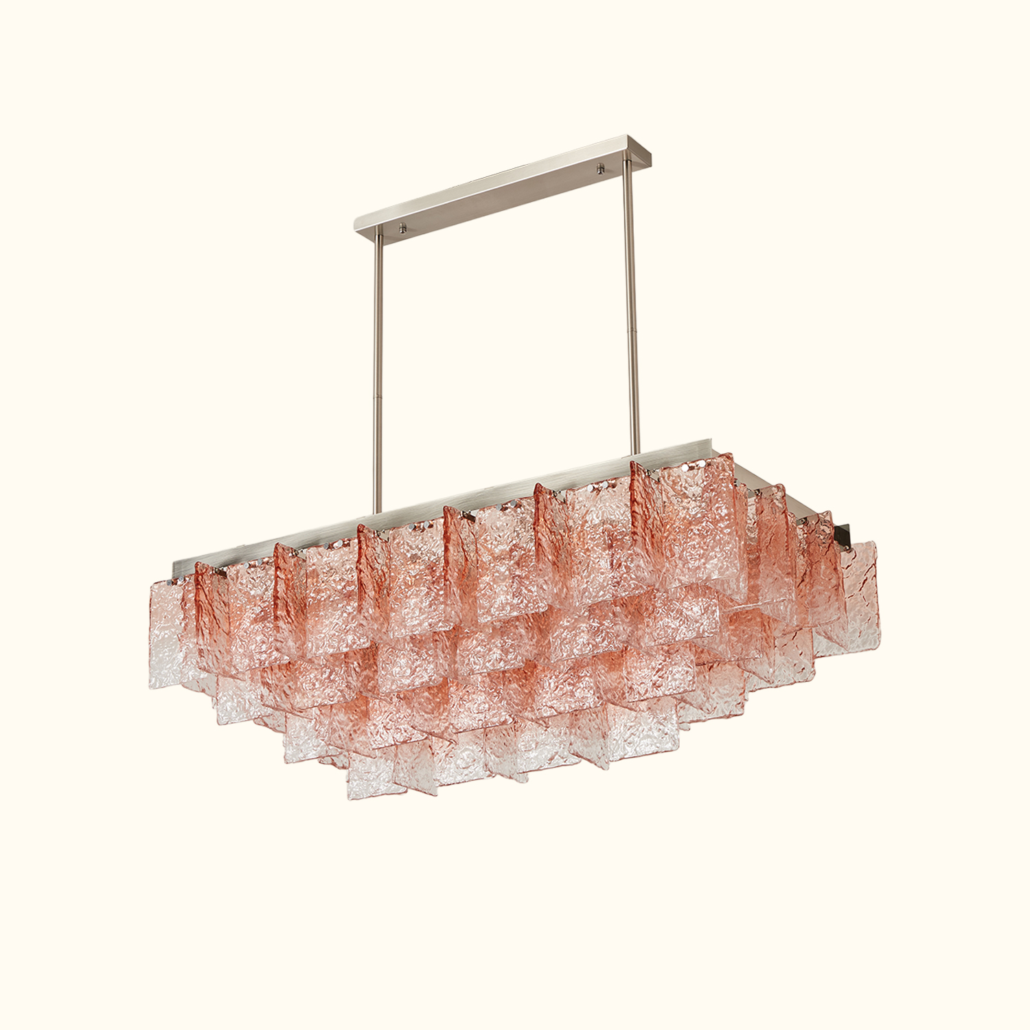 Monumental Interlocking Glass Chandelier