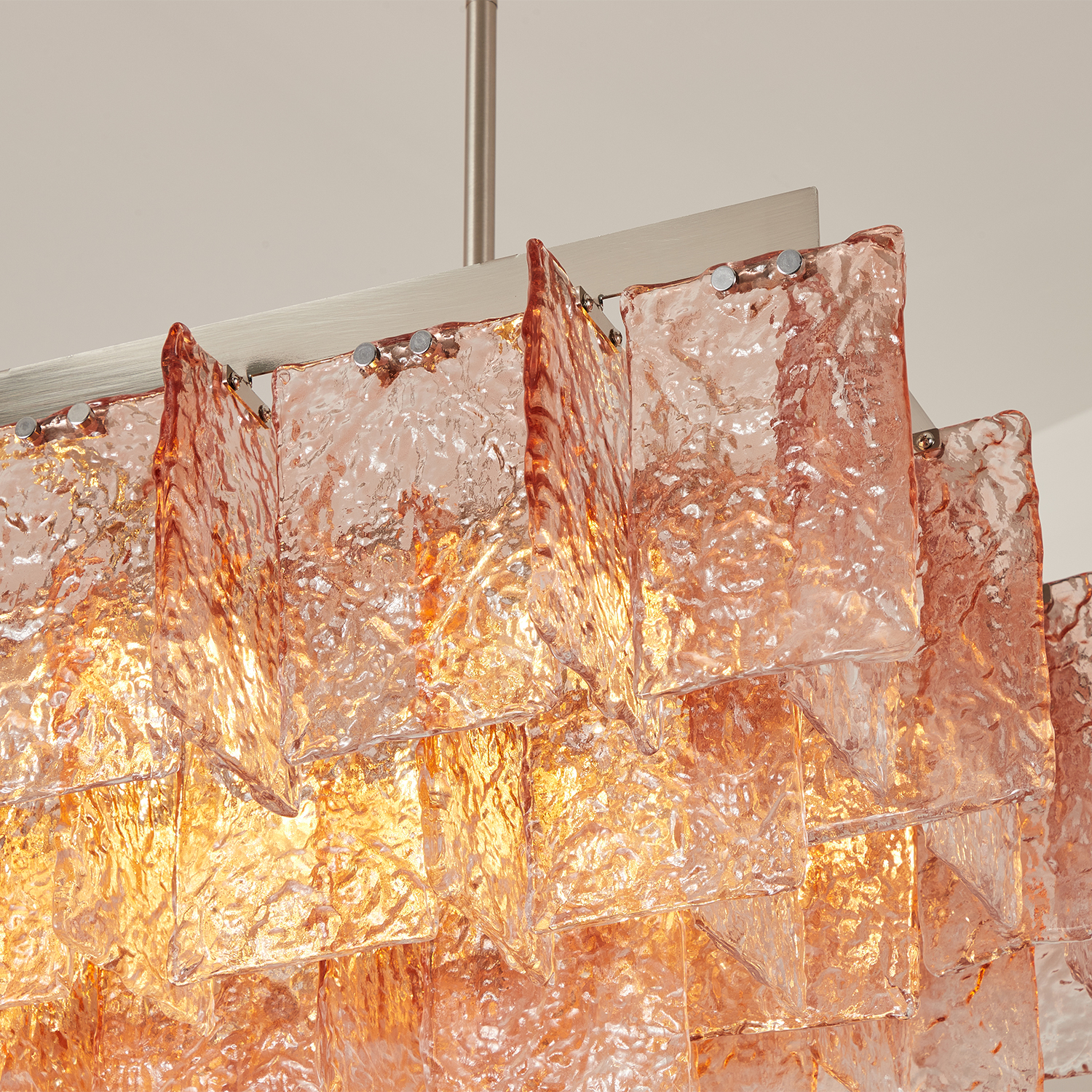 Monumental Interlocking Glass Chandelier