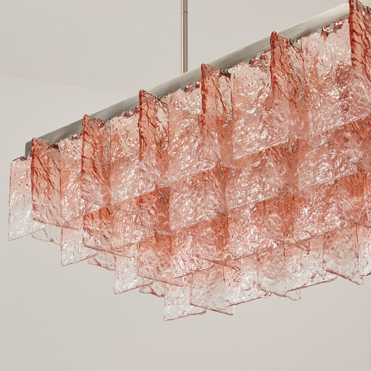 Monumental Interlocking Glass Chandelier