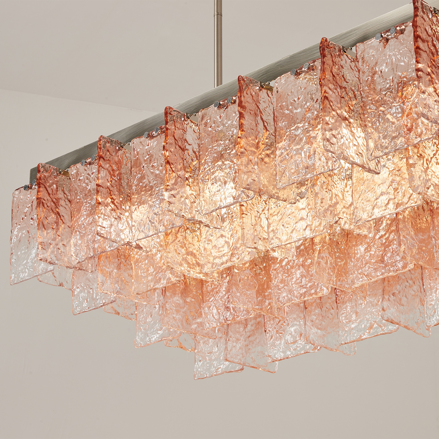 Monumental Interlocking Glass Chandelier