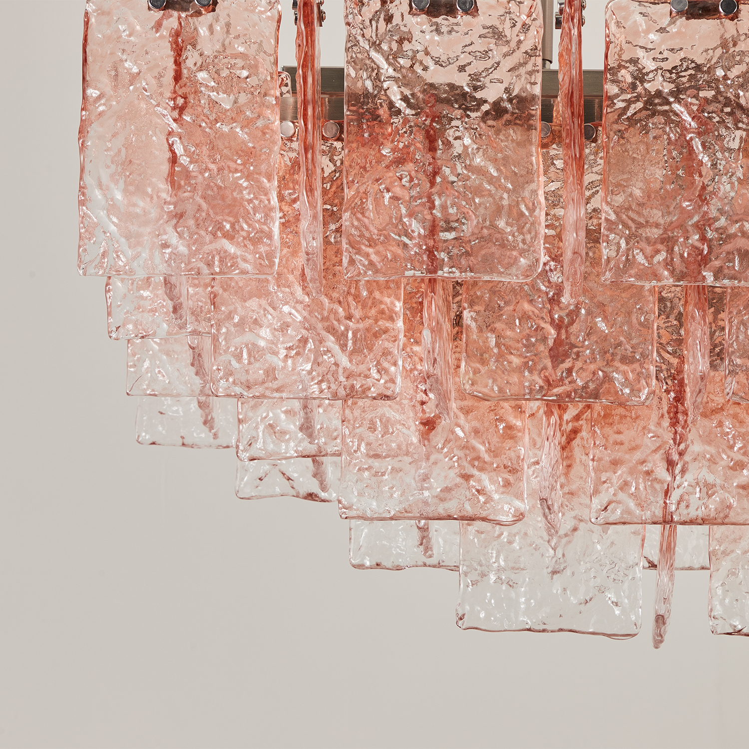 Monumental Interlocking Glass Chandelier