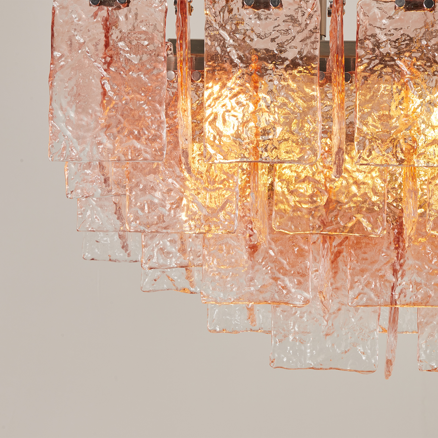 Monumental Interlocking Glass Chandelier