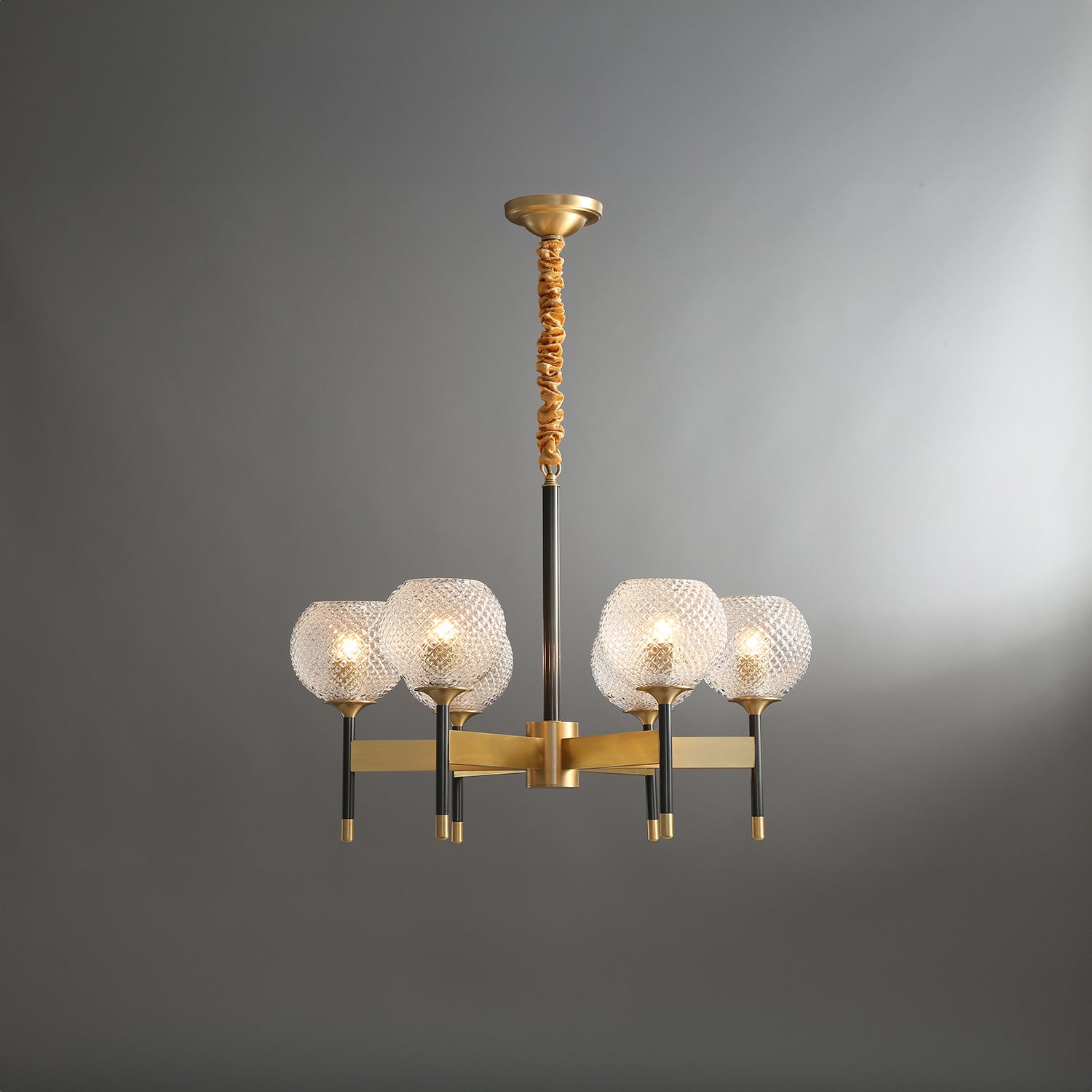 Orrefors_Ball_Brass_Chandelier_Visual_Comfort's_0010