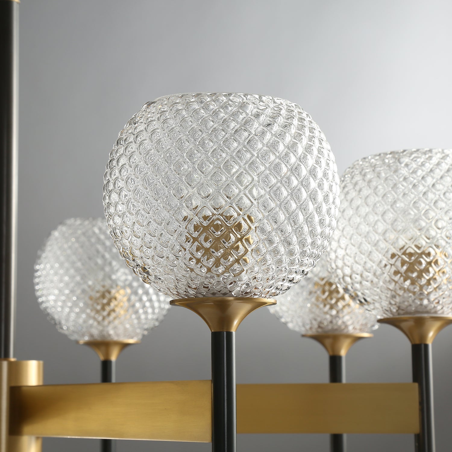 Orrefors_Ball_Brass_Chandelier_Visual_Comfort's_0013