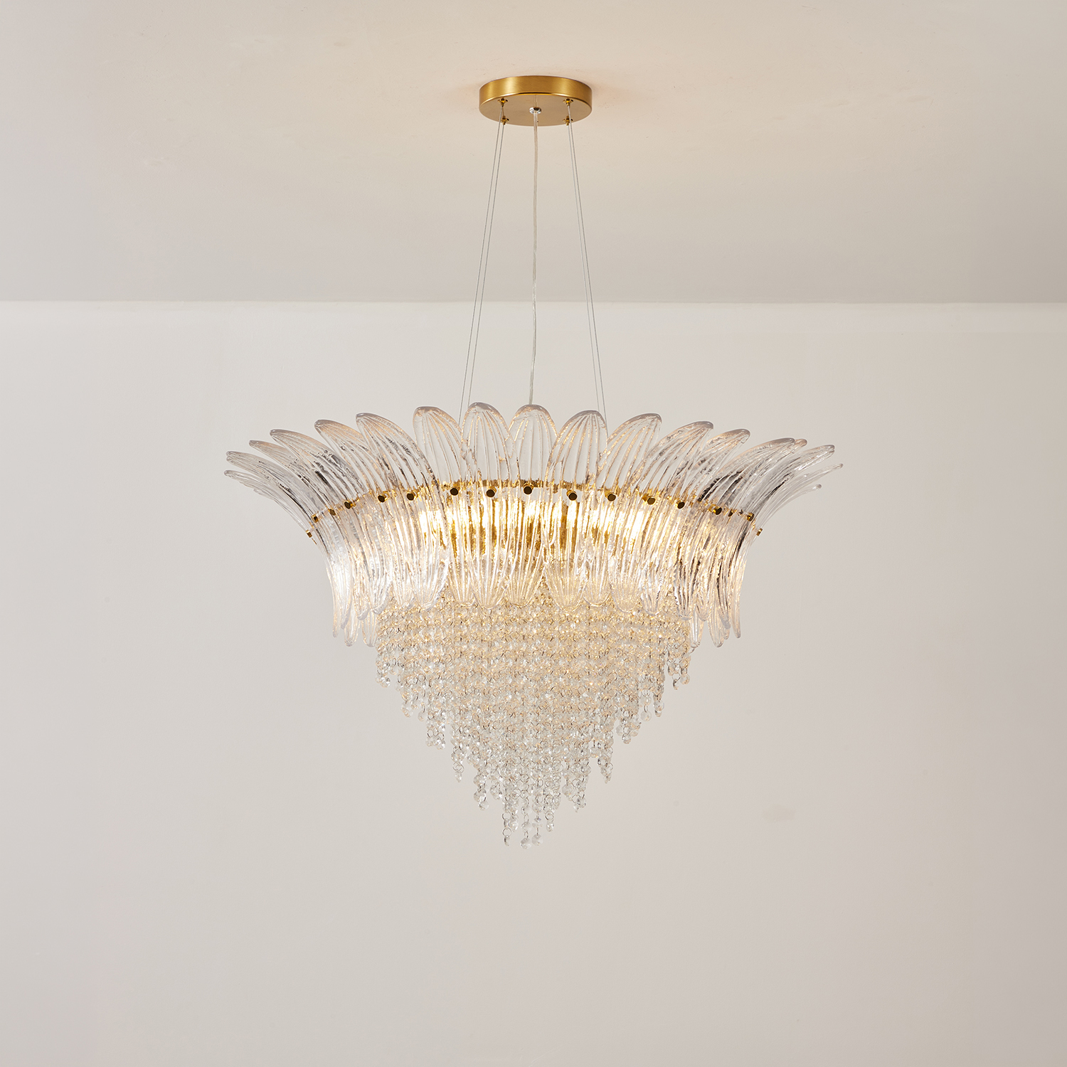 Palmette Crystal Chandelier