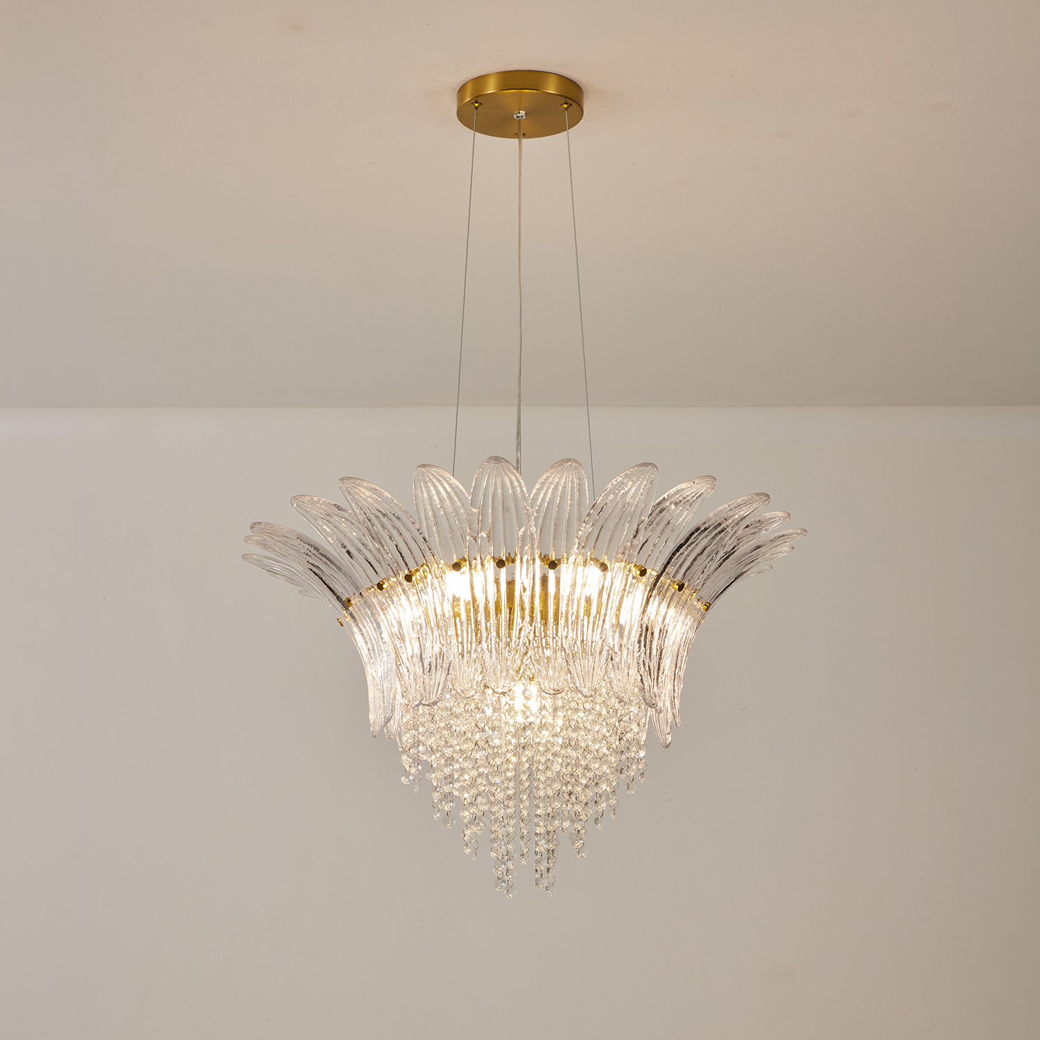 Palmette Crystal Chandelier