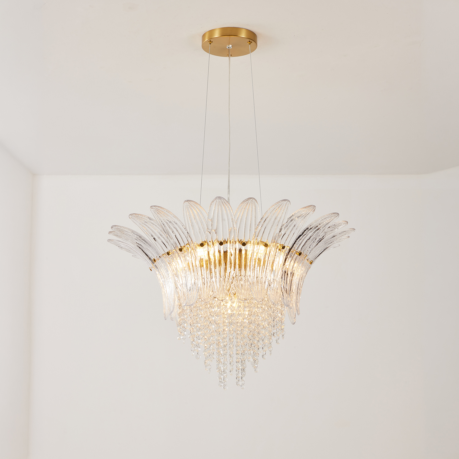Palmette Crystal Chandelier