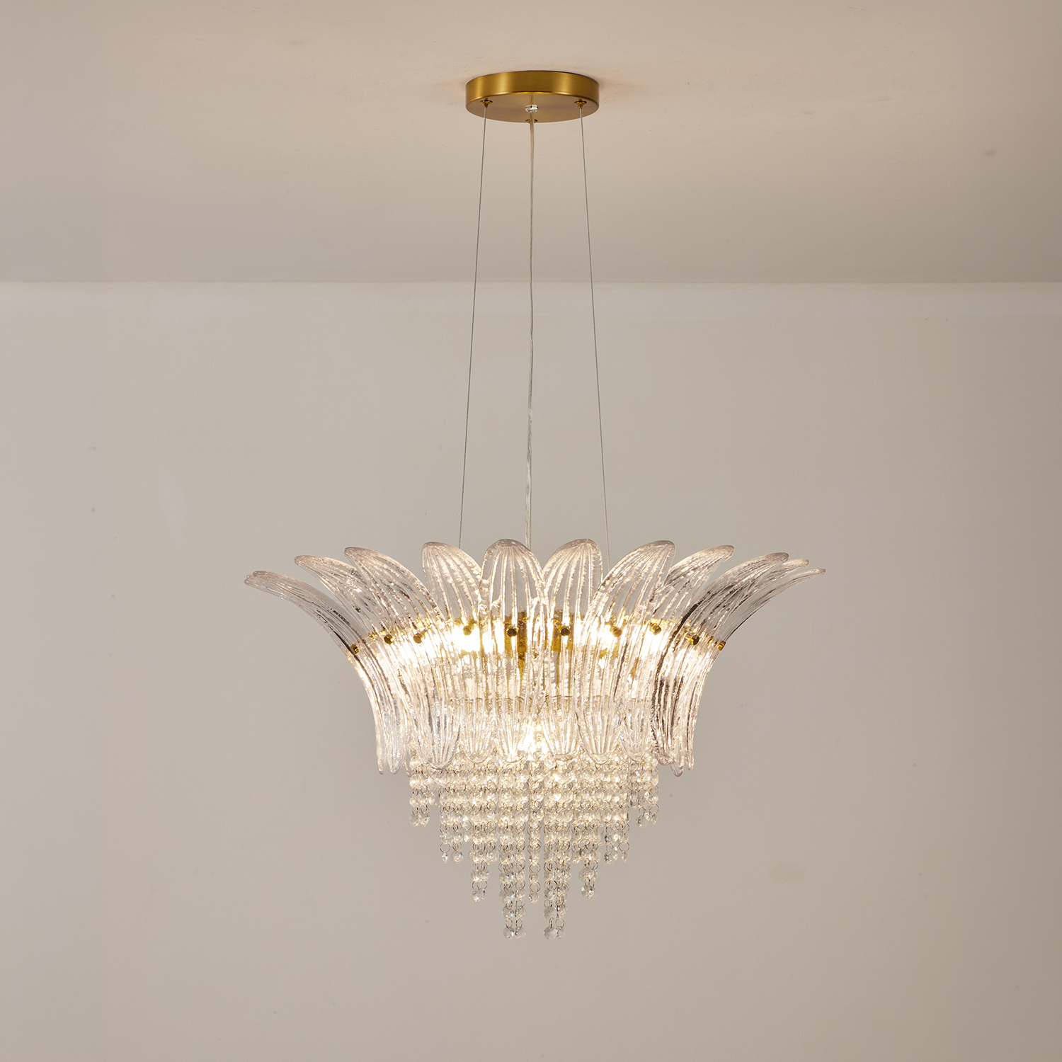 Palmette Crystal Chandelier