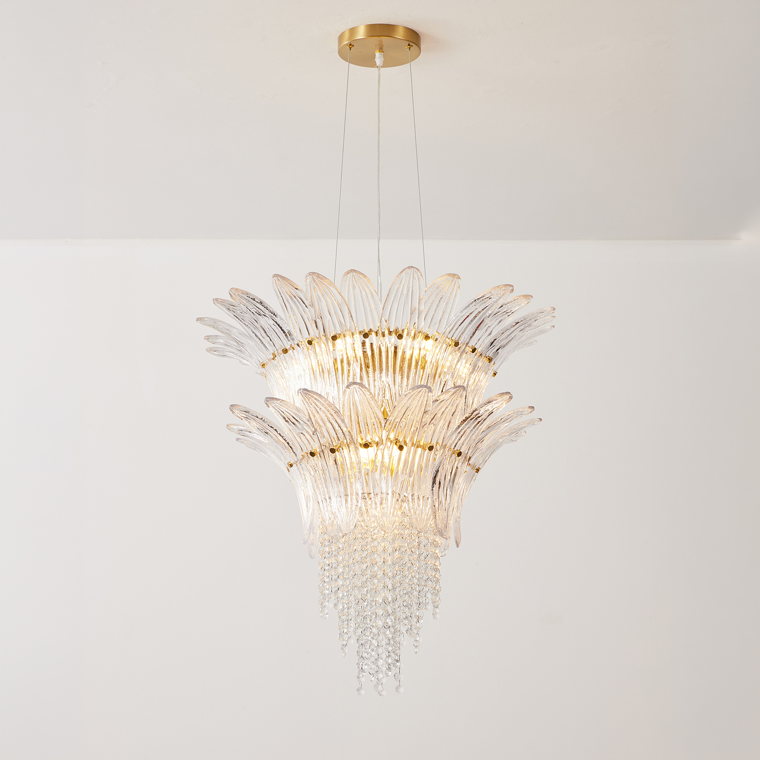 Palmette Crystal Chandelier