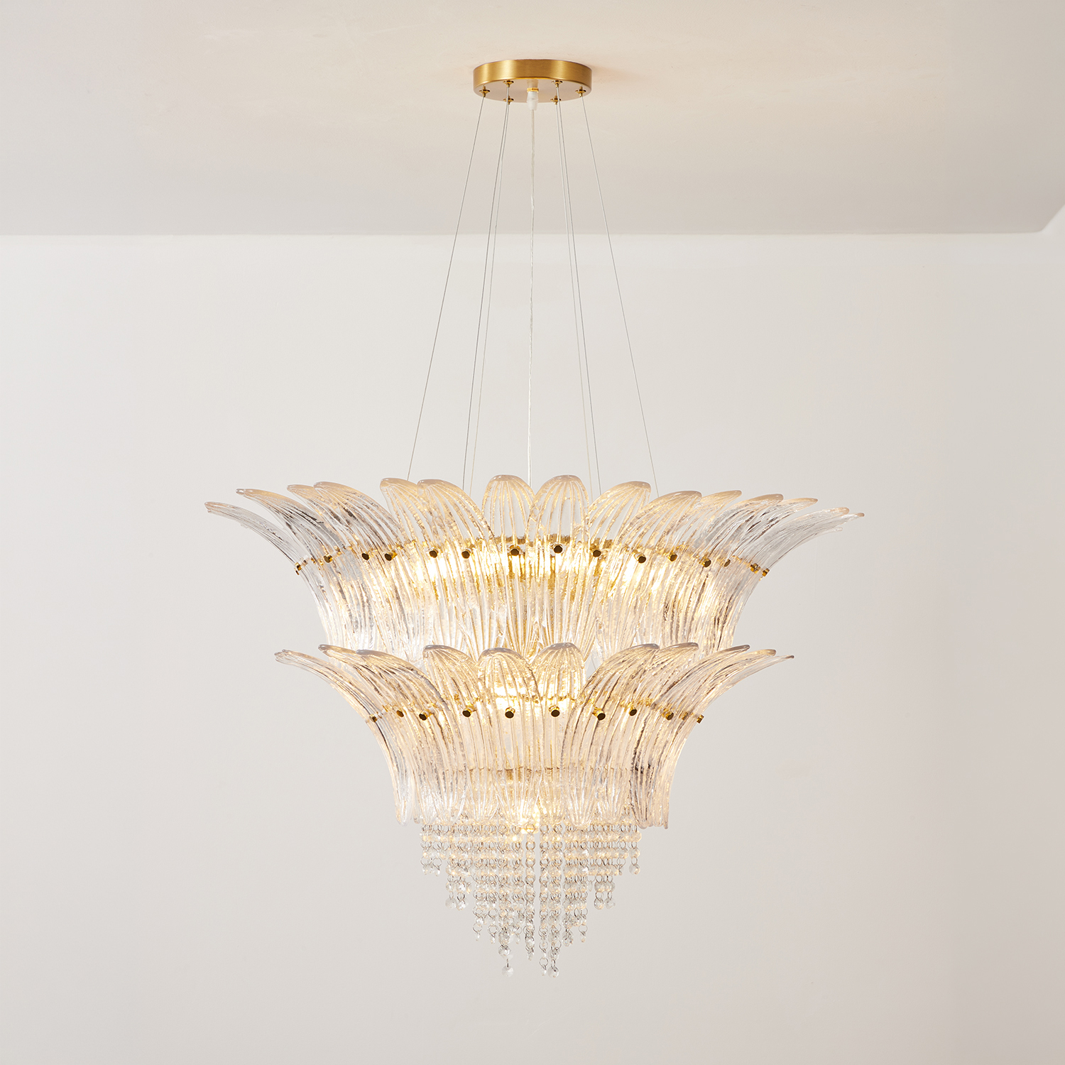 Palmette Crystal Chandelier